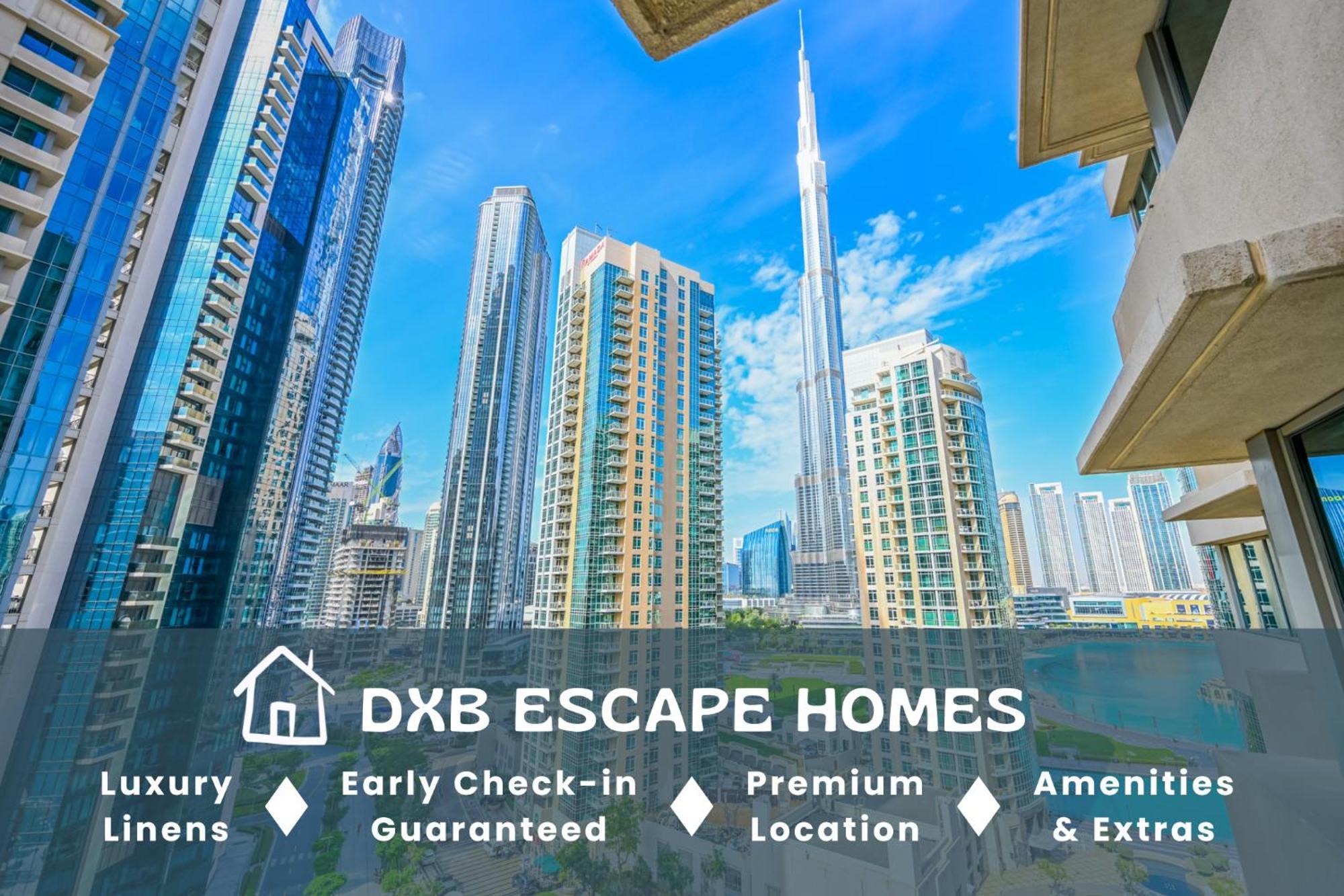 New 2br Stunning Burj & Fountain View Luxe Downtown Apartment