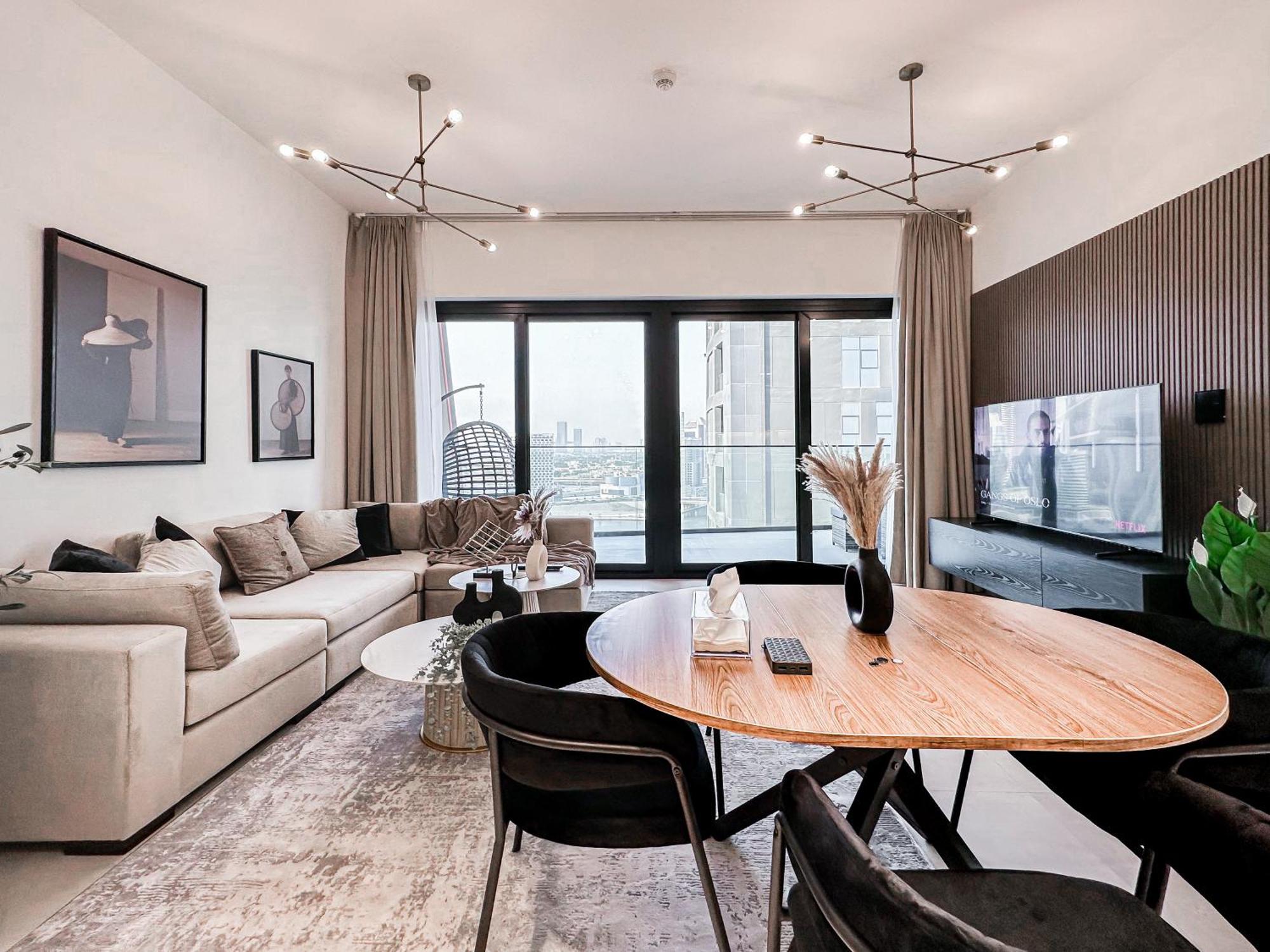 Skyline Oasis - Business Bay With Burj Khalifa Vie Dubai