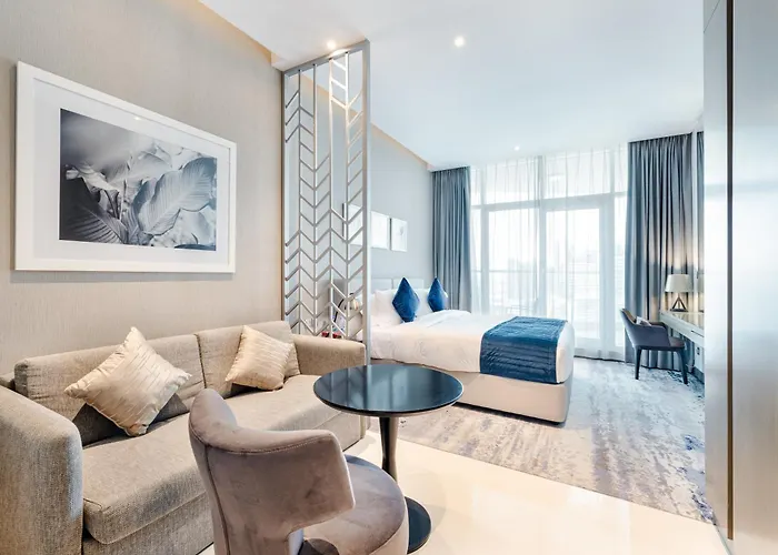 A Living-Modern Studio Apartment With Balcony & Canal View At Prive 2507B ,Business Bay