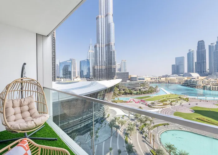 Hermes-Style 2Br, Full Burj Khalifa View - Infinity Pool - Full Fountain View