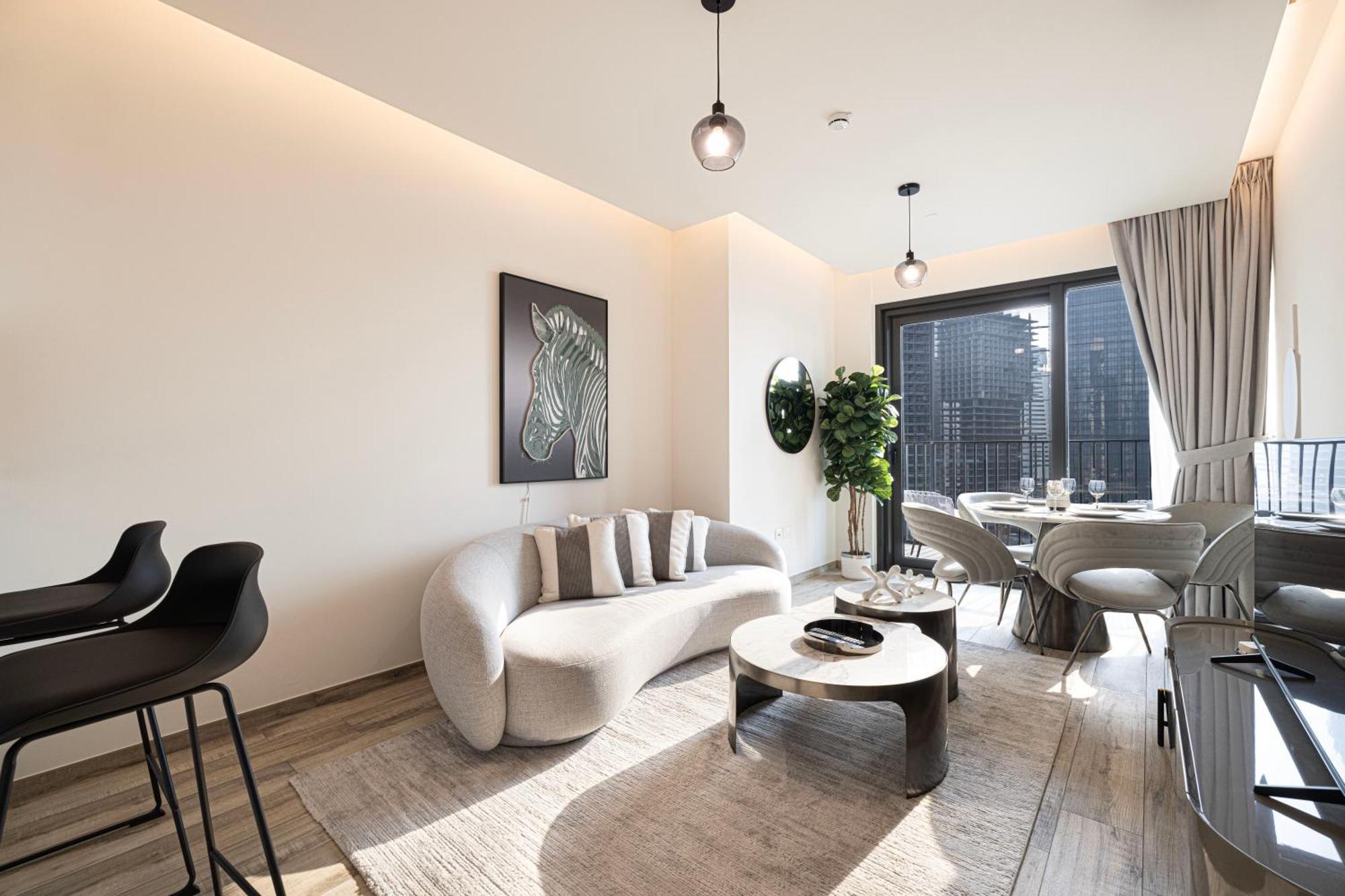 Apartment Elegant City-view 5 Min To Burj Khalifa Dubai