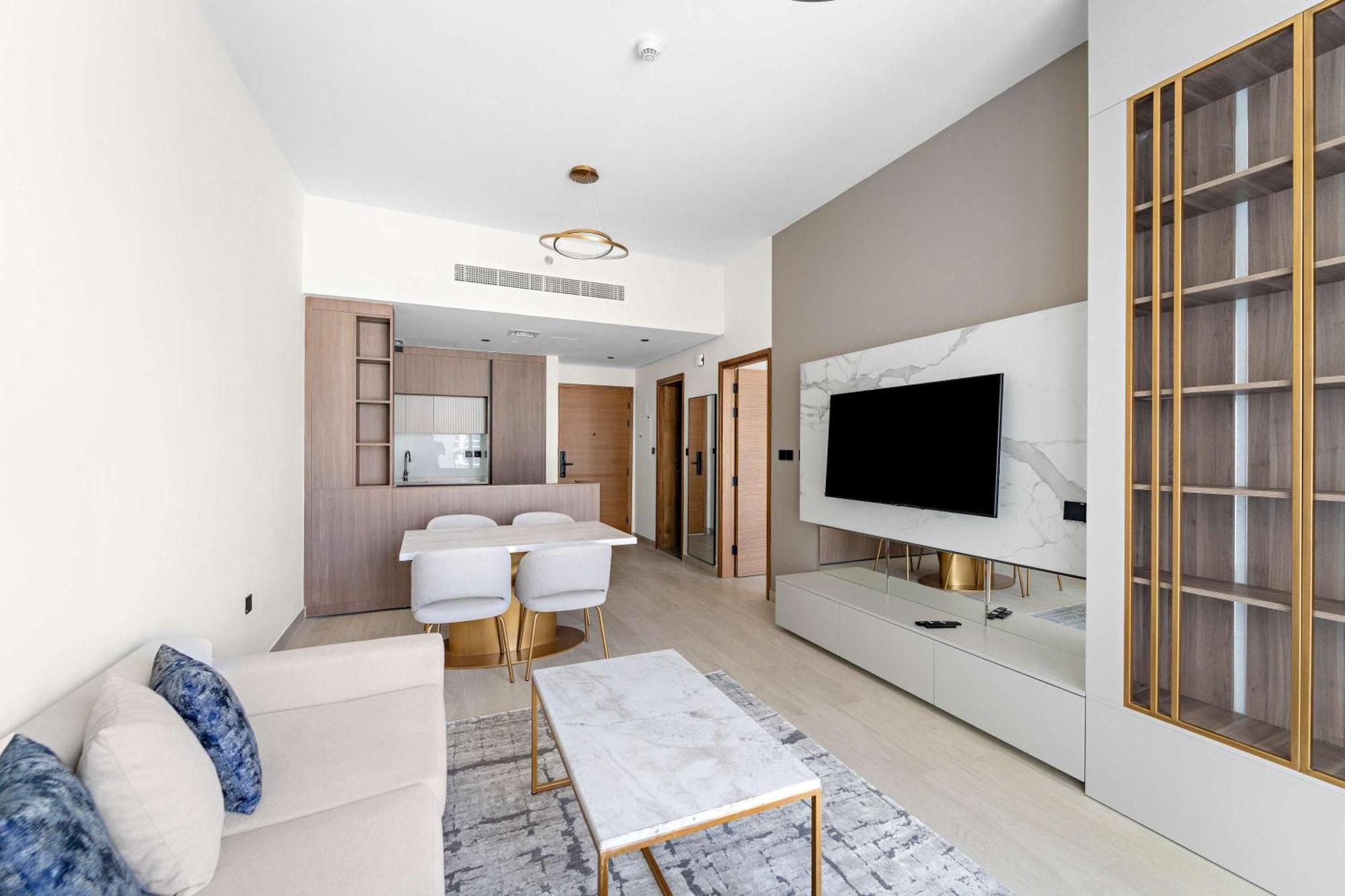 Elegant 1 Bedroom In Arjan With Pool Gym Game Apartment