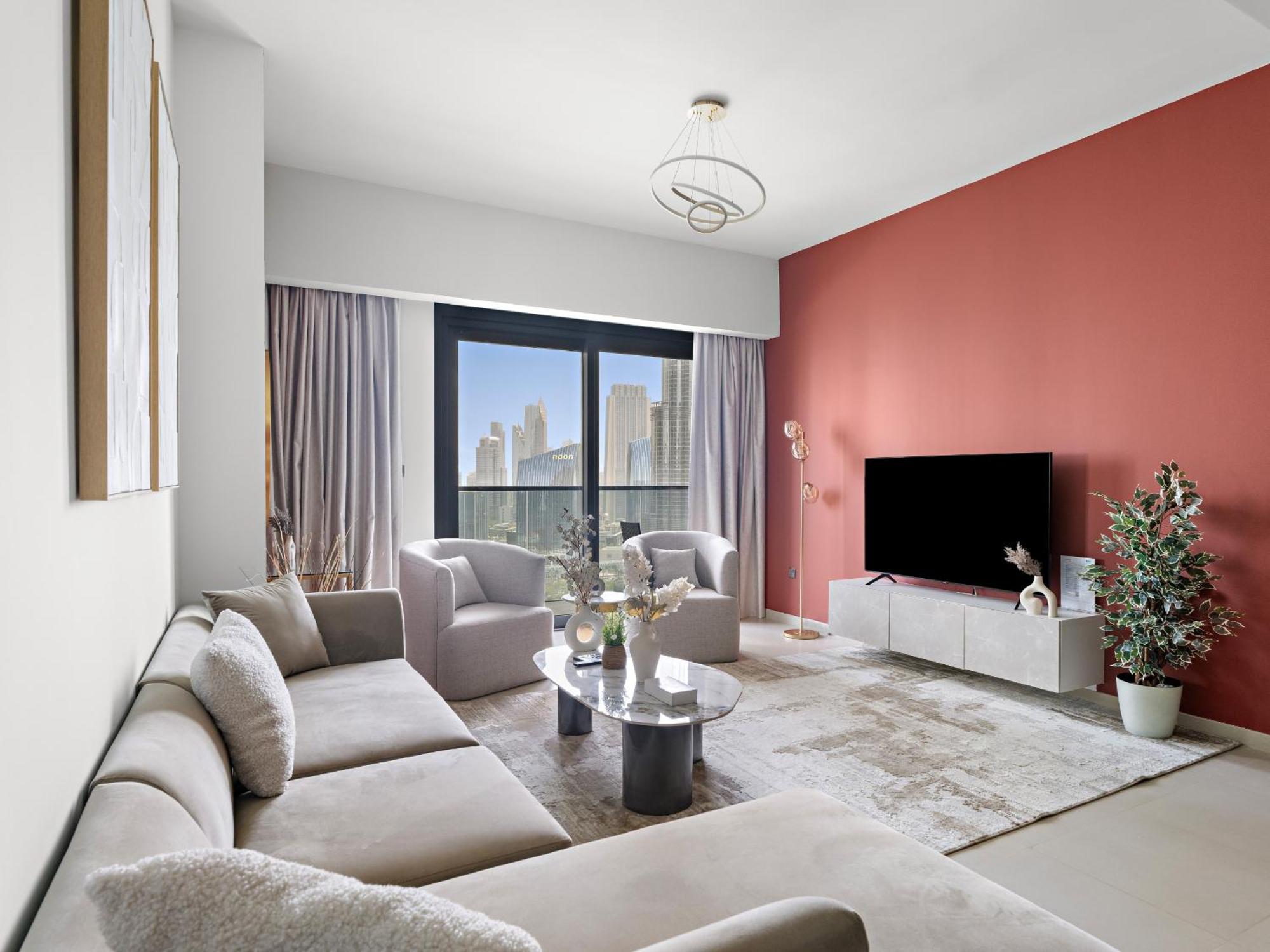 Apartment Classy And Sophisticated 3br 1 Gr In Downtown With Burjkhalifa View *