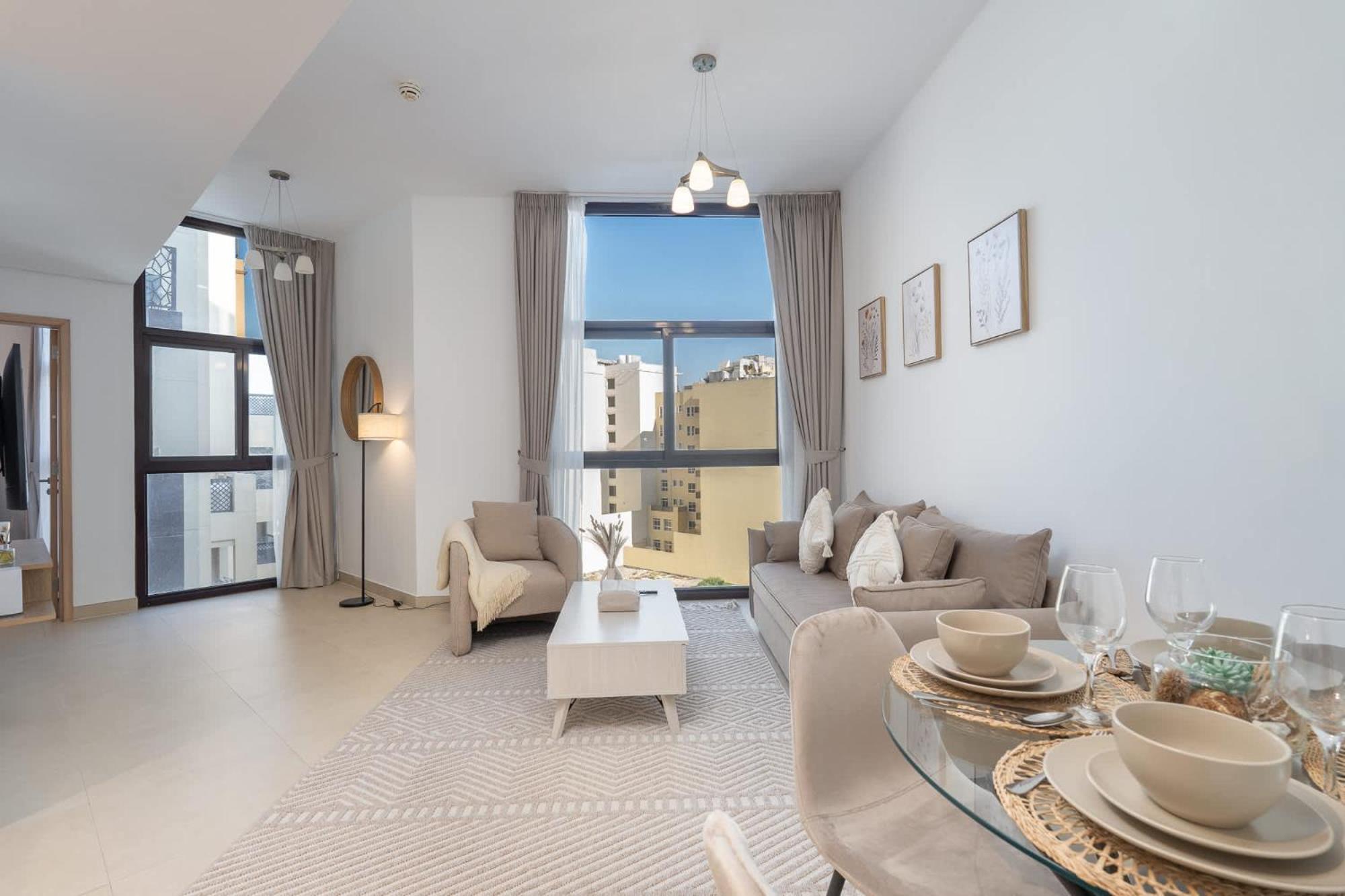 1 Bed Flat That Sleeps 4 In Al Jaddaf Apartment
