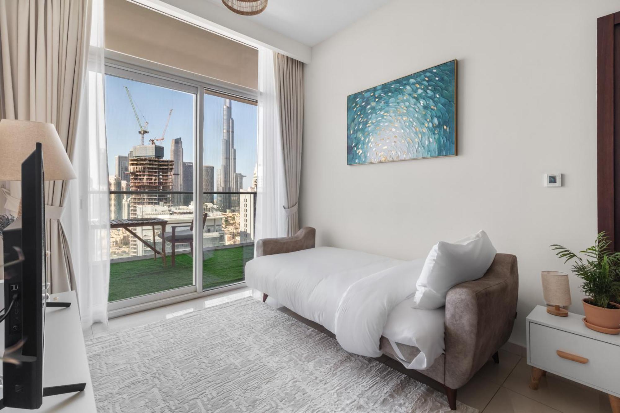2br W Huge Terrace & Full Burj Khalifa View Apartment *