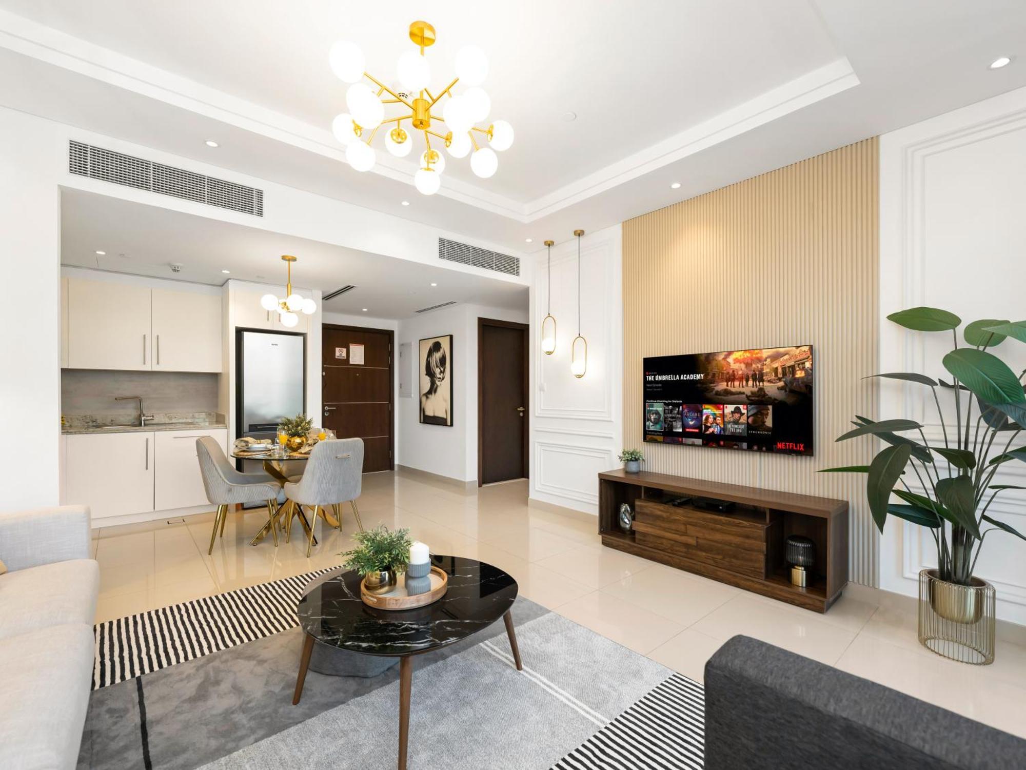Apartment Elegant 1br 5mins Walk Mall & Burj Khalifa Dubai
