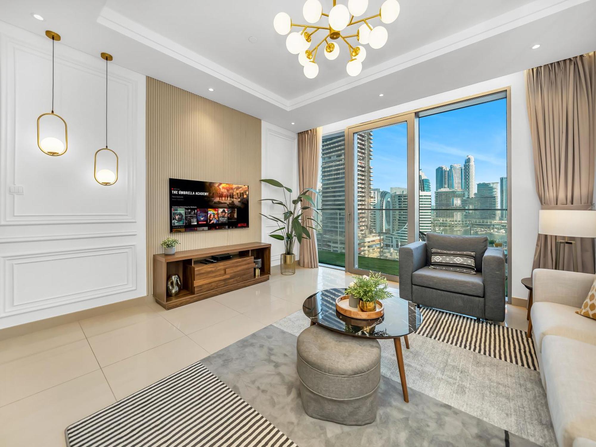Apartment Elegant 1br 5mins Walk Mall & Burj Khalifa