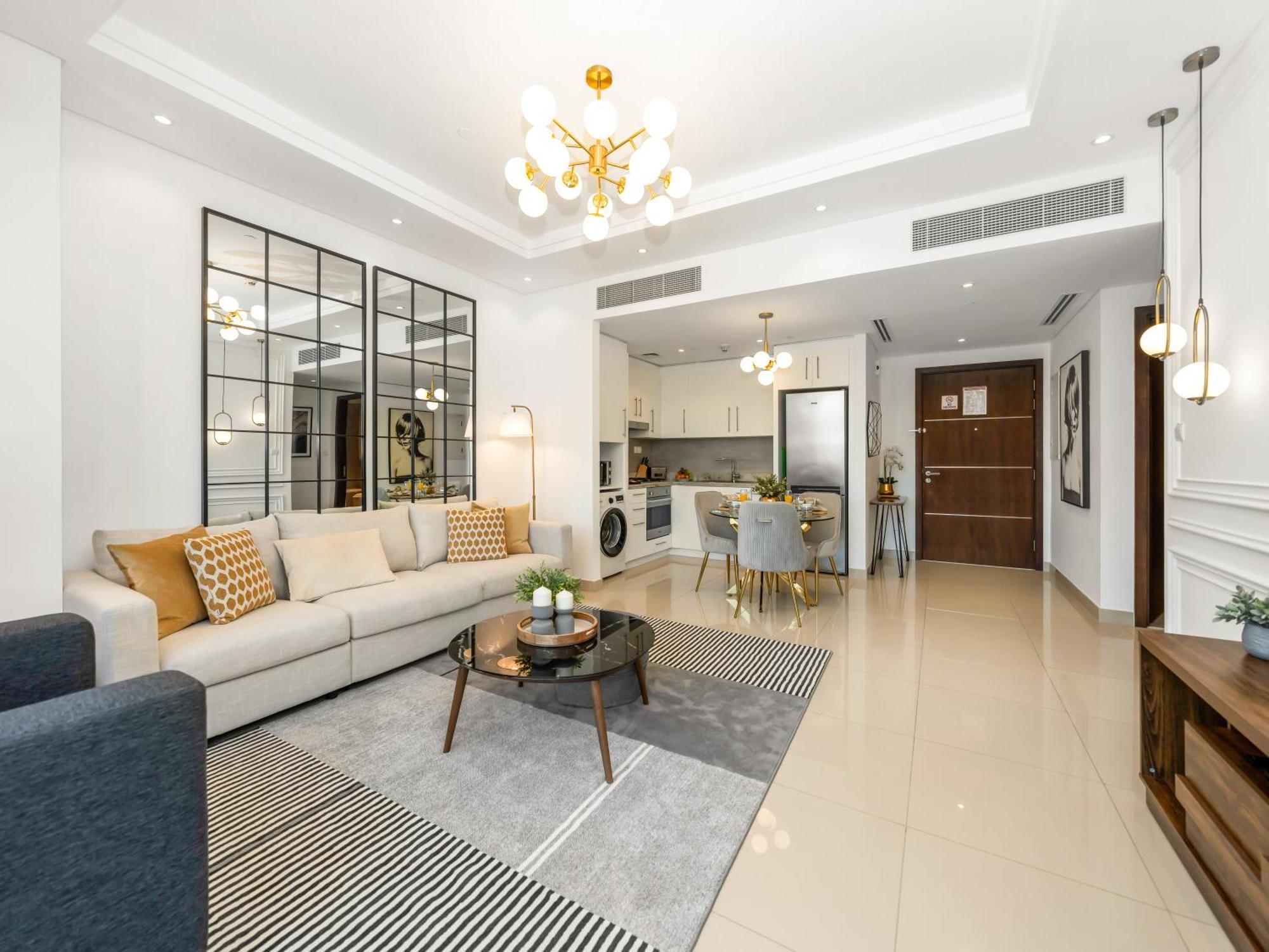 Apartment Elegant 1br 5mins Walk Mall & Burj Khalifa