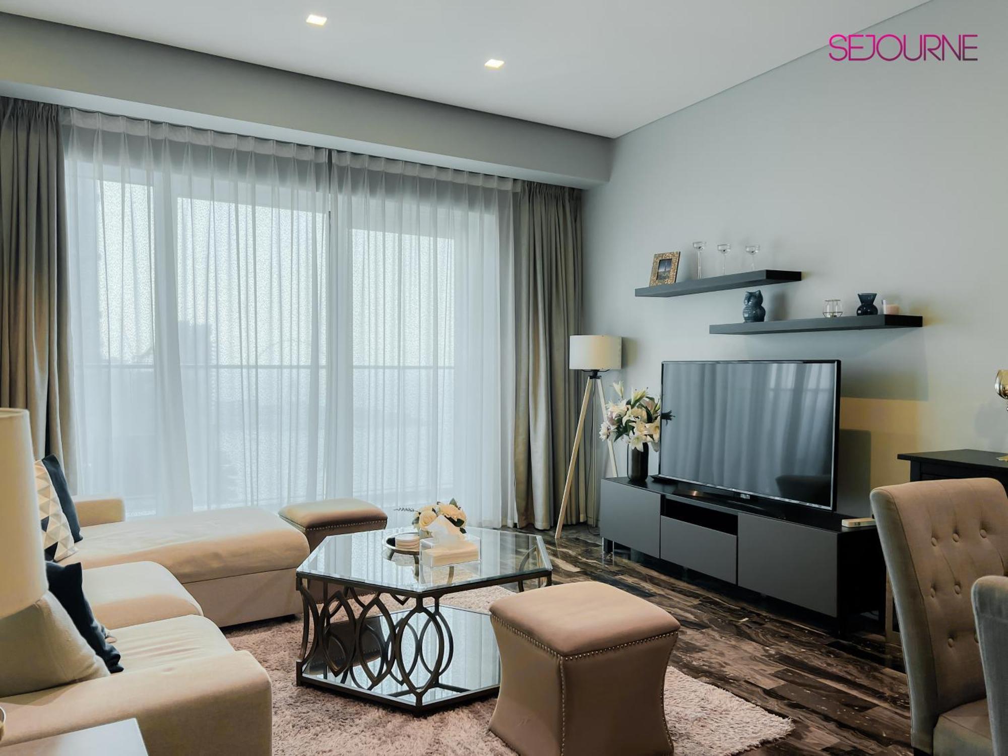 Dh58 - High End 1br, Palm Views In Damac Heights Tower Apartment Dubai