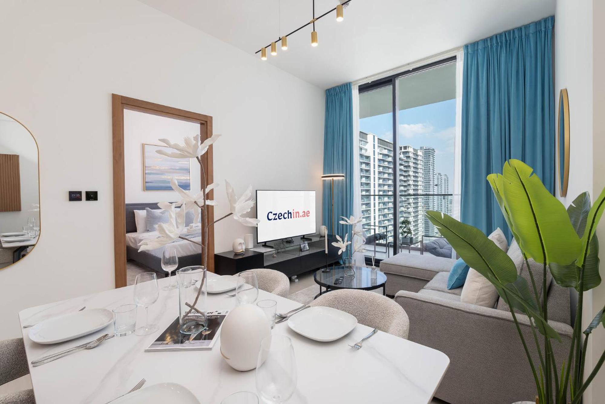 Sky-high Serenity - Stylish 1bhk - 20th Floor Apartment Dubai