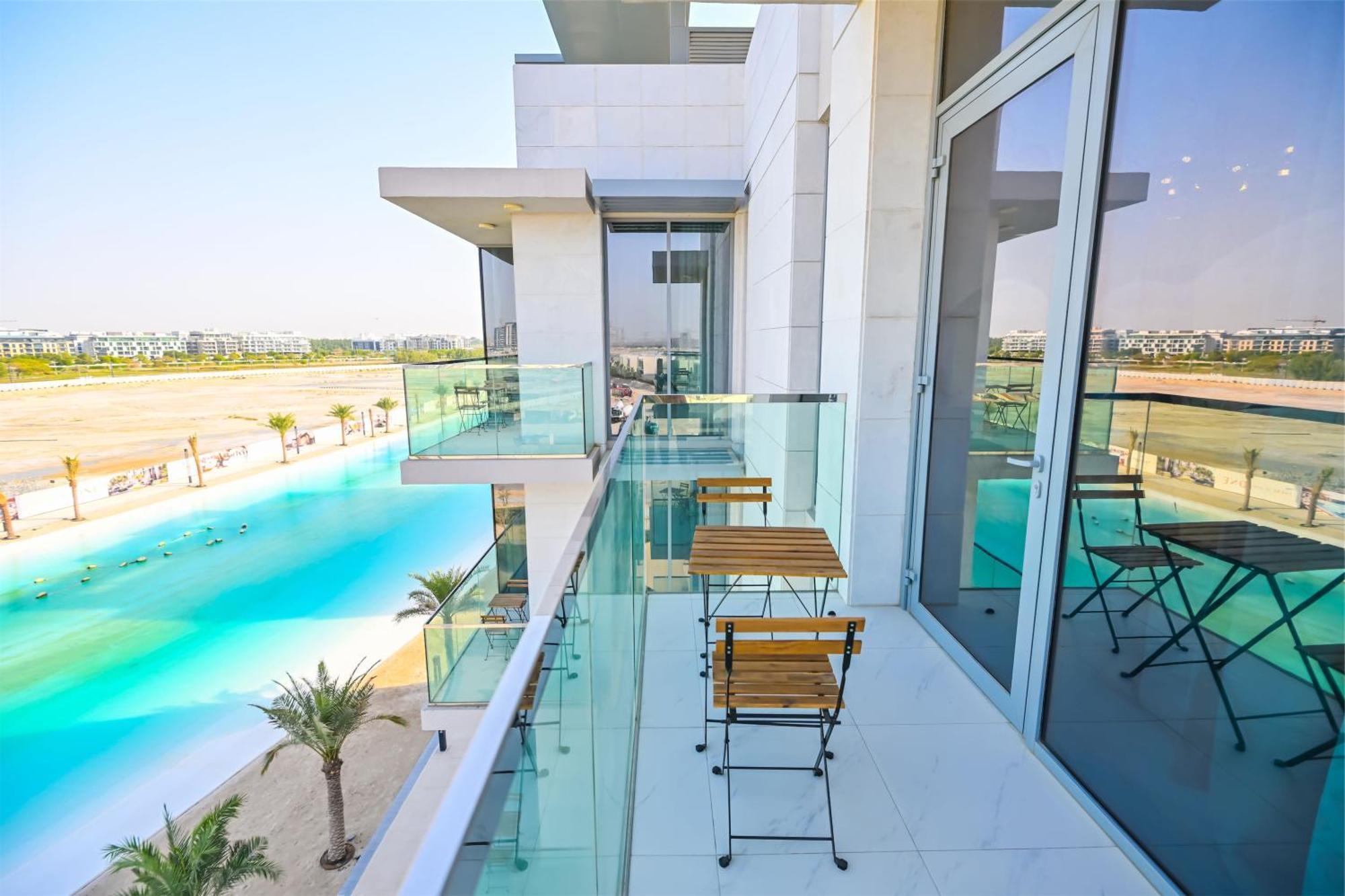 1br Escape By The Lagoon In District One Meydan Apartment *