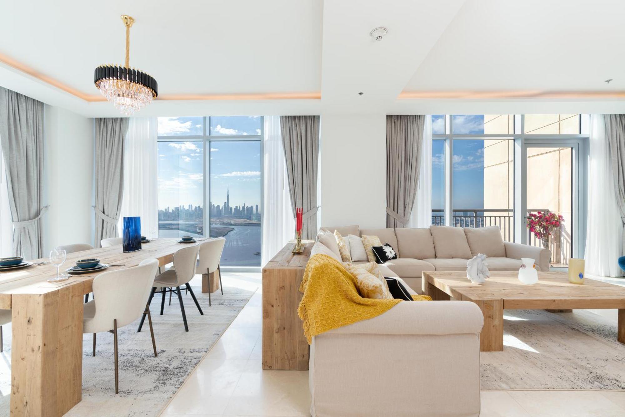 Boulevard - Luxury 3br Penthouse With Burj Khalifa And Creek Views Dubai