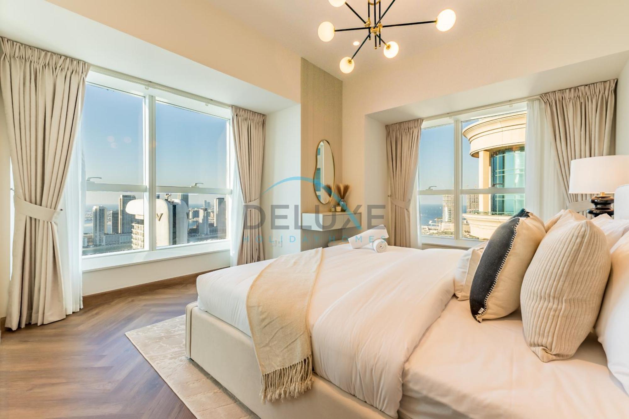 Serene 2br With Iconic Palm Jumeirah Views, Marina By Deluxe Homes Apartment *