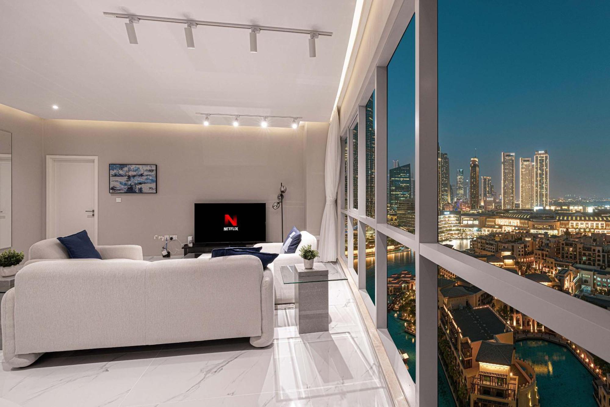 Apartment Downtown Sanctuary Iconic Burj Views & Luxury Living