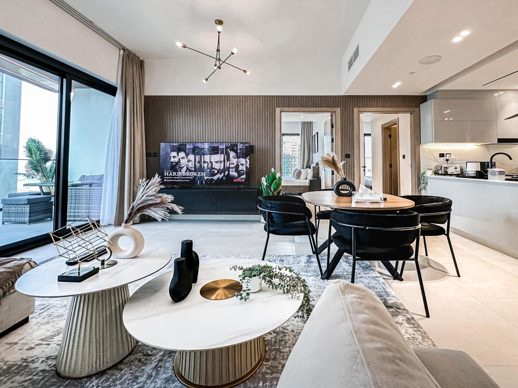 Skyline Oasis - Business Bay With Burj Khalifa Vie Apartment *