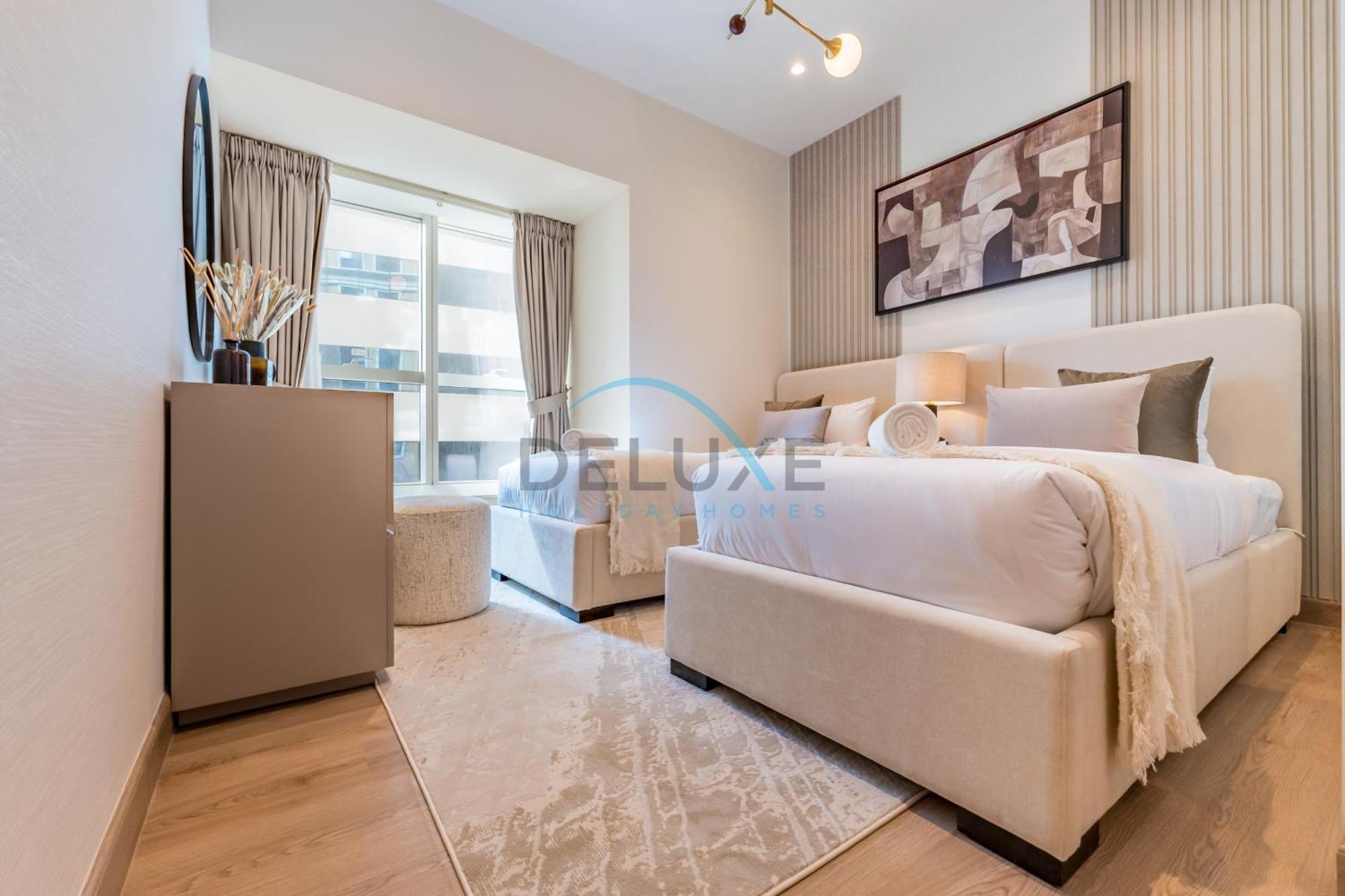Apartment Upgraded 2br With Partial Sea View Near To Tram, Elite Residence, Marina By Deluxe Homes Dubai