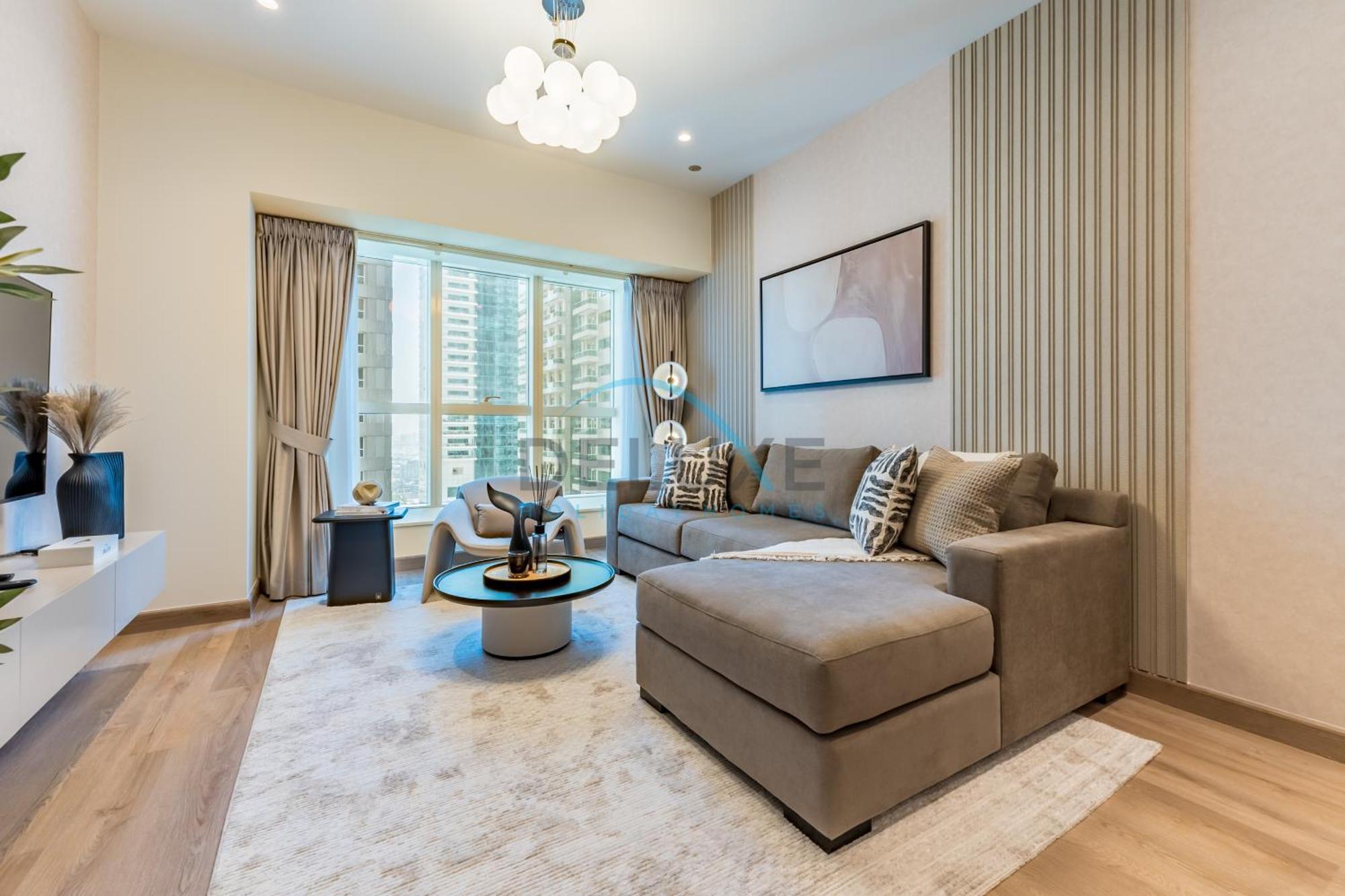 Upgraded 2br With Partial Sea View Near To Tram, Elite Residence, Marina By Deluxe Homes * Dubai