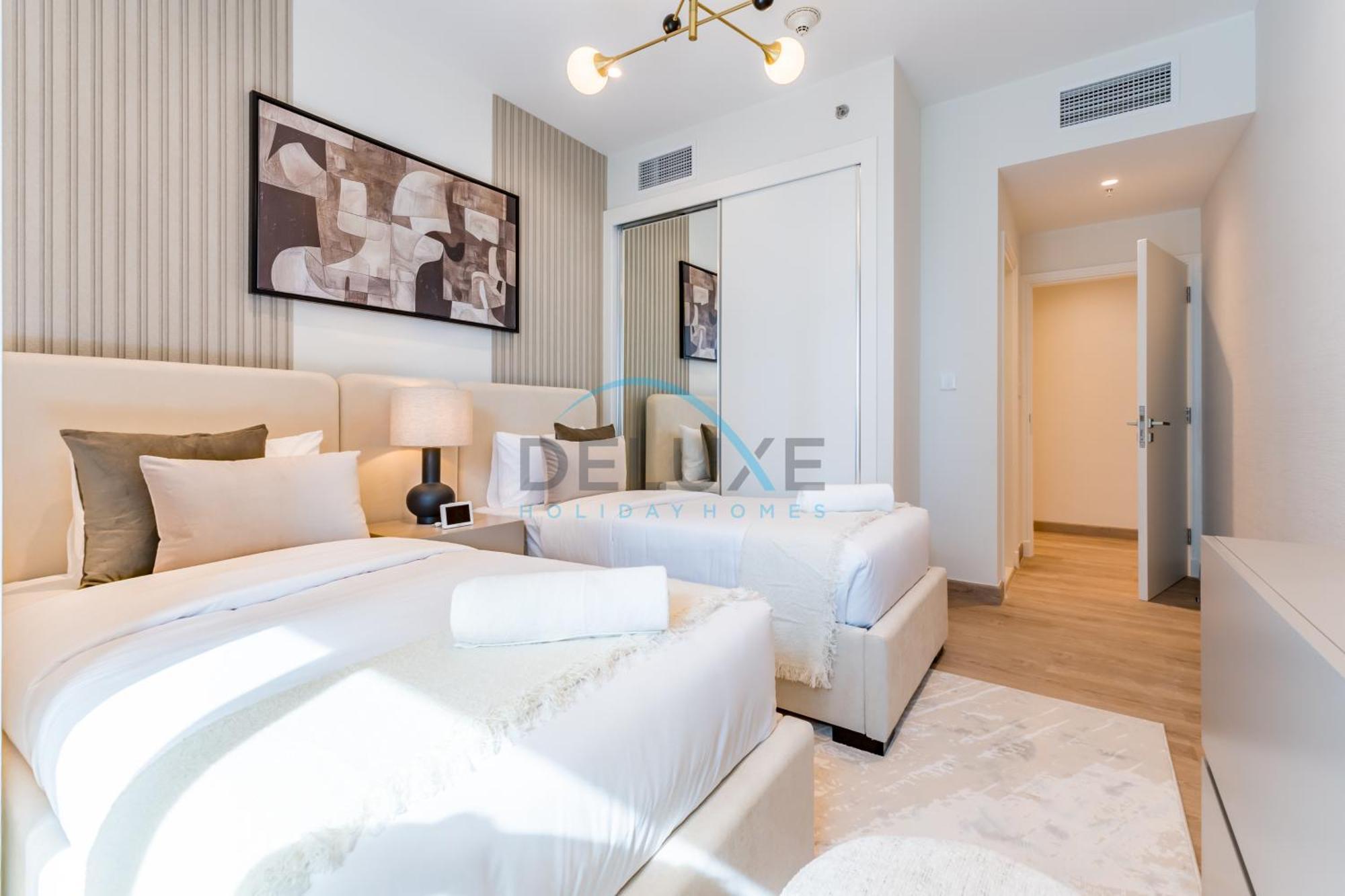 Upgraded 2br With Partial Sea View Near To Tram, Elite Residence, Marina By Deluxe Homes * Dubai