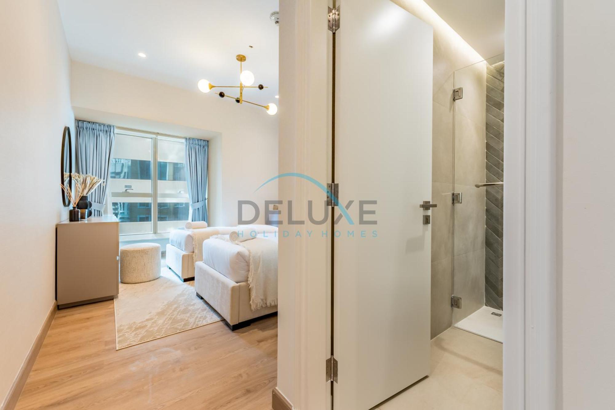 Upgraded 2br With Partial Sea View Near To Tram, Elite Residence, Marina By Deluxe Homes * Dubai