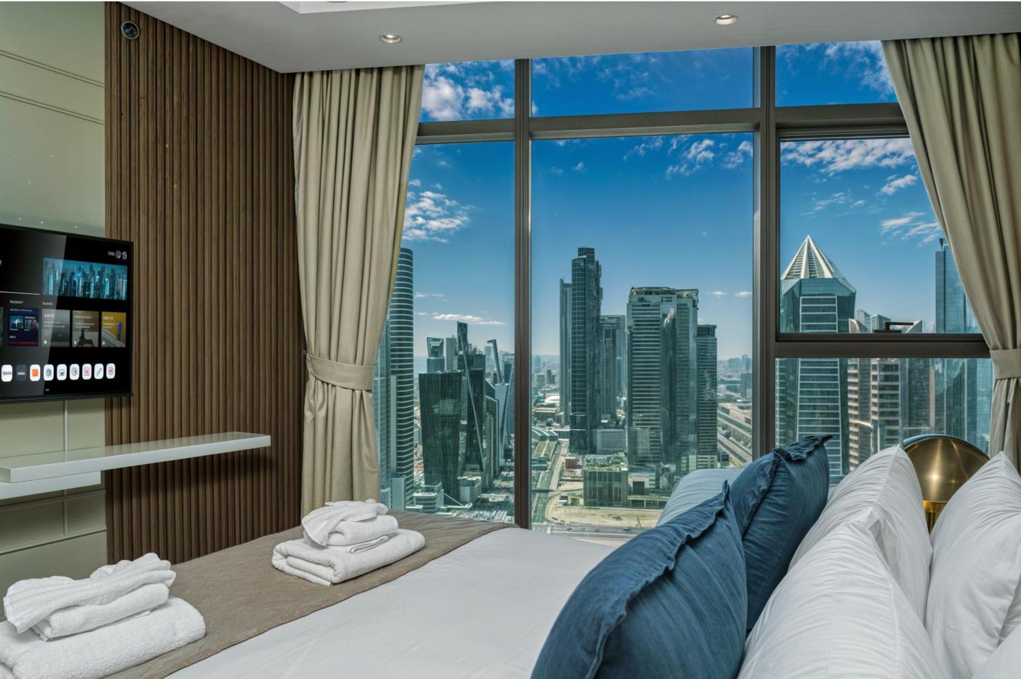Scenic Infinity Pool With Burj Khalifa Views