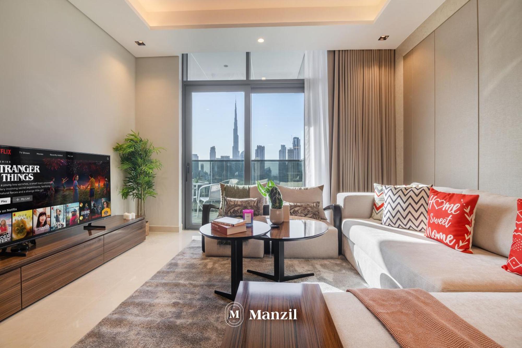 Apartment Luxury 1br At With Burj View In Business Bay, 2km To Mall *