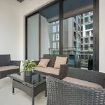 Welhome - Contemporary 1Br In Binghatti Canal & Burj Views