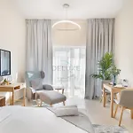 Private Balcony With Peaceful Community View Studio, Azizi Samia, Jebel Ali By Deluxe Holiday Homes
