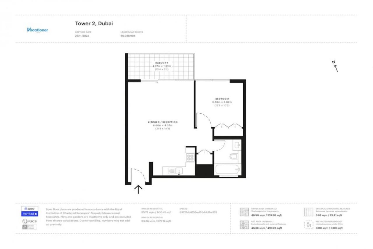 5242 Tower 2 - Light One Bedroom Apartment Dubai