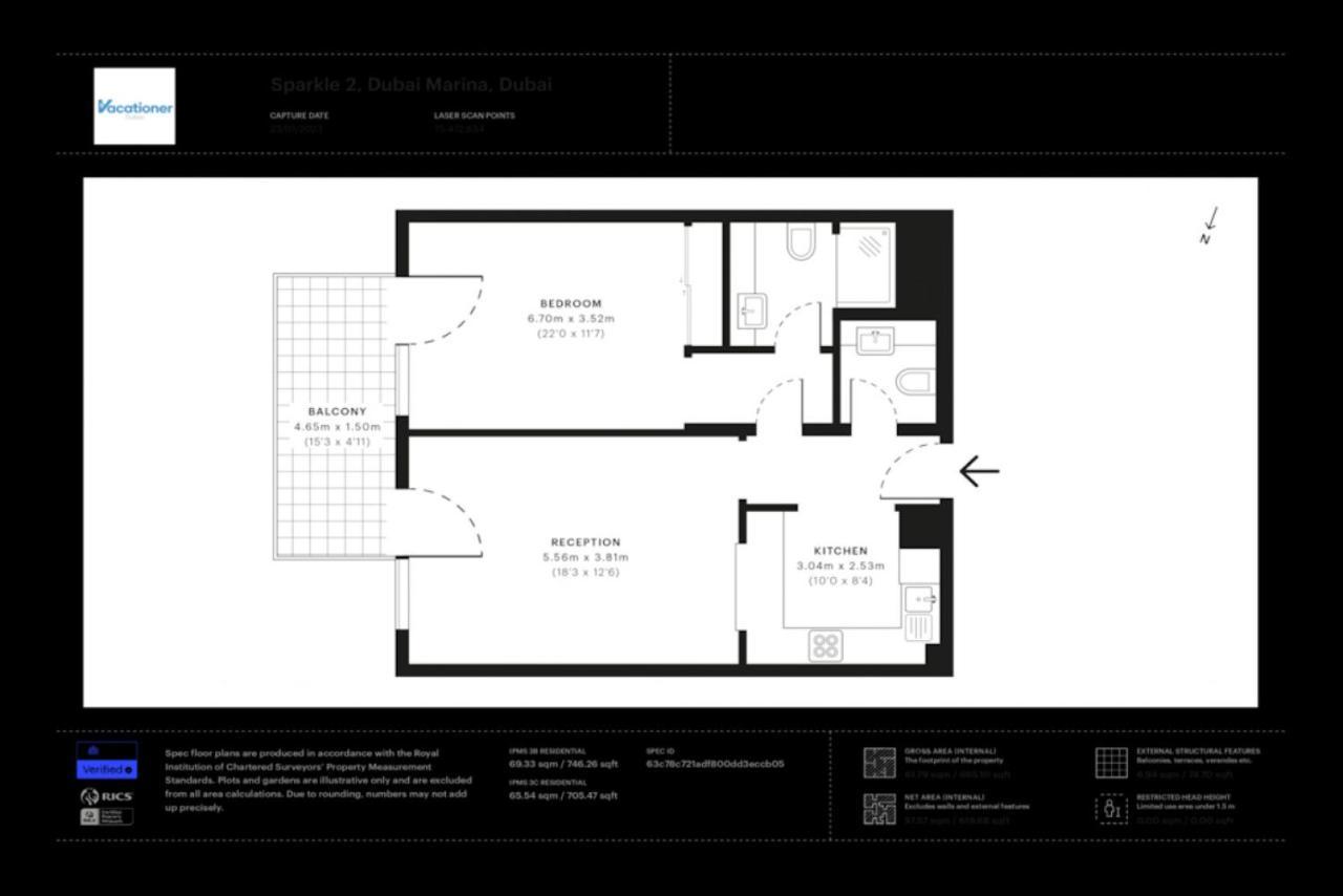 Sparkle Tower 2, Marina - Fresh One Bedroom