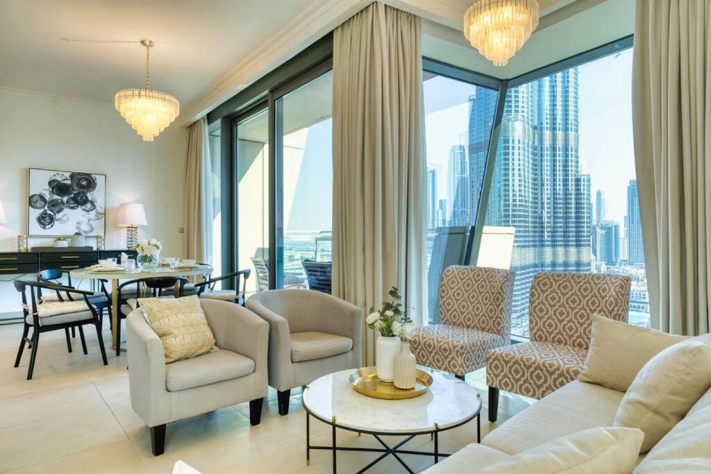 First Class 3br With Full Burj Khalifa And Fountain View Apartment Dubai
