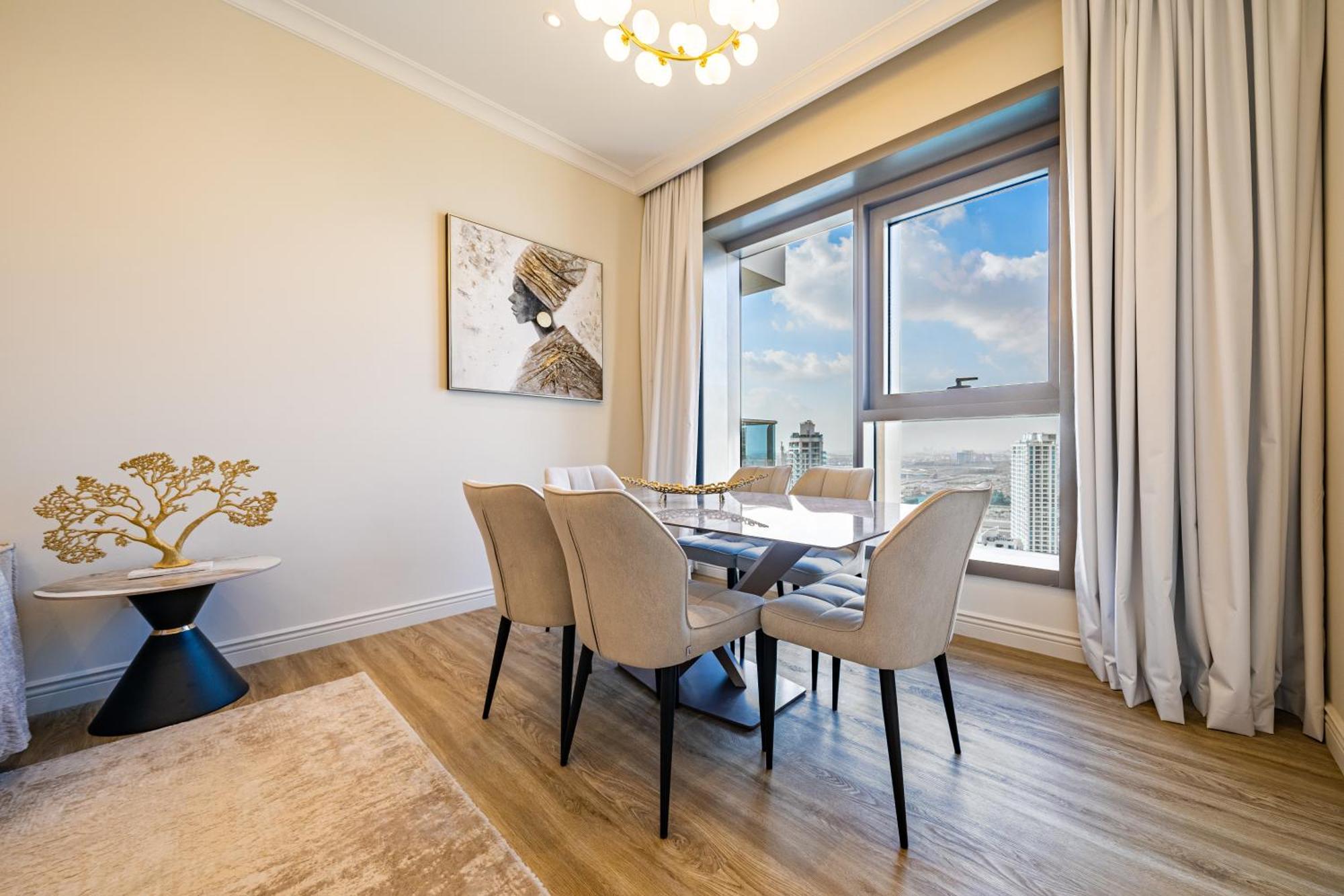 Walk To Jbr - Luxe 3br With Marina & Sea Views