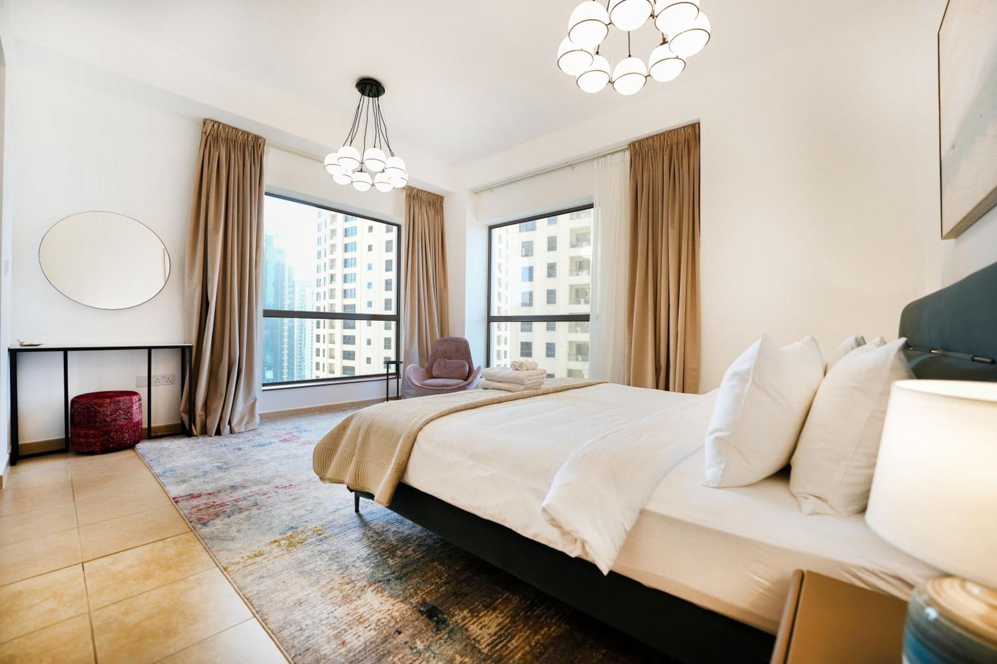 Magnificent Beachfront Two Bedroom With Full Sea & Beach View Apartment Dubai