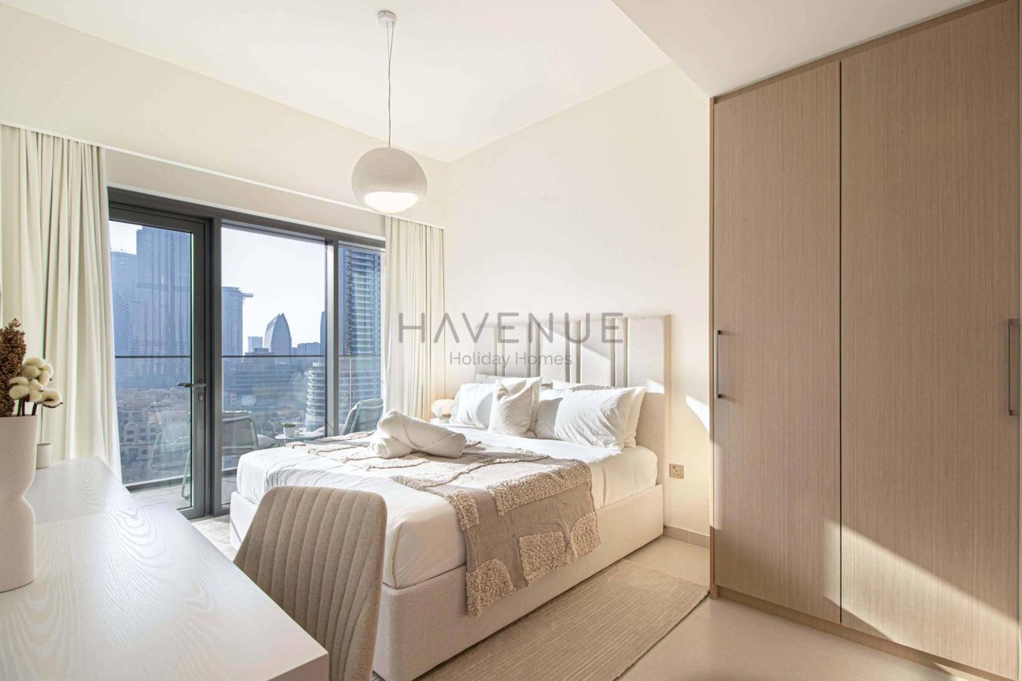 Havenue At Burj Royale - Full Burj Khalifa View - 2 Bed - Pool - Gym Apartment *