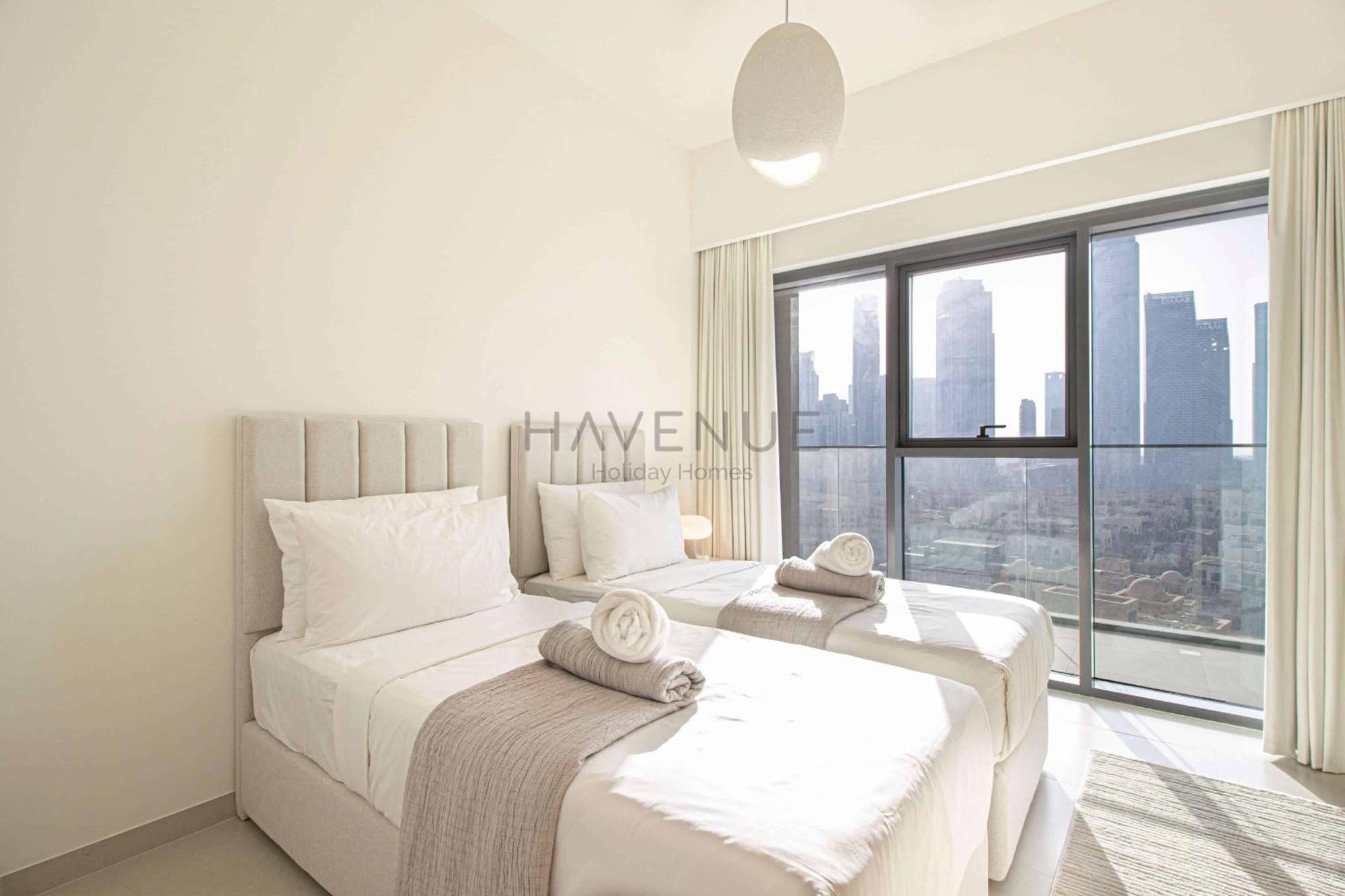 Apartment Havenue At Burj Royale - Full Burj Khalifa View - 2 Bed - Pool - Gym *