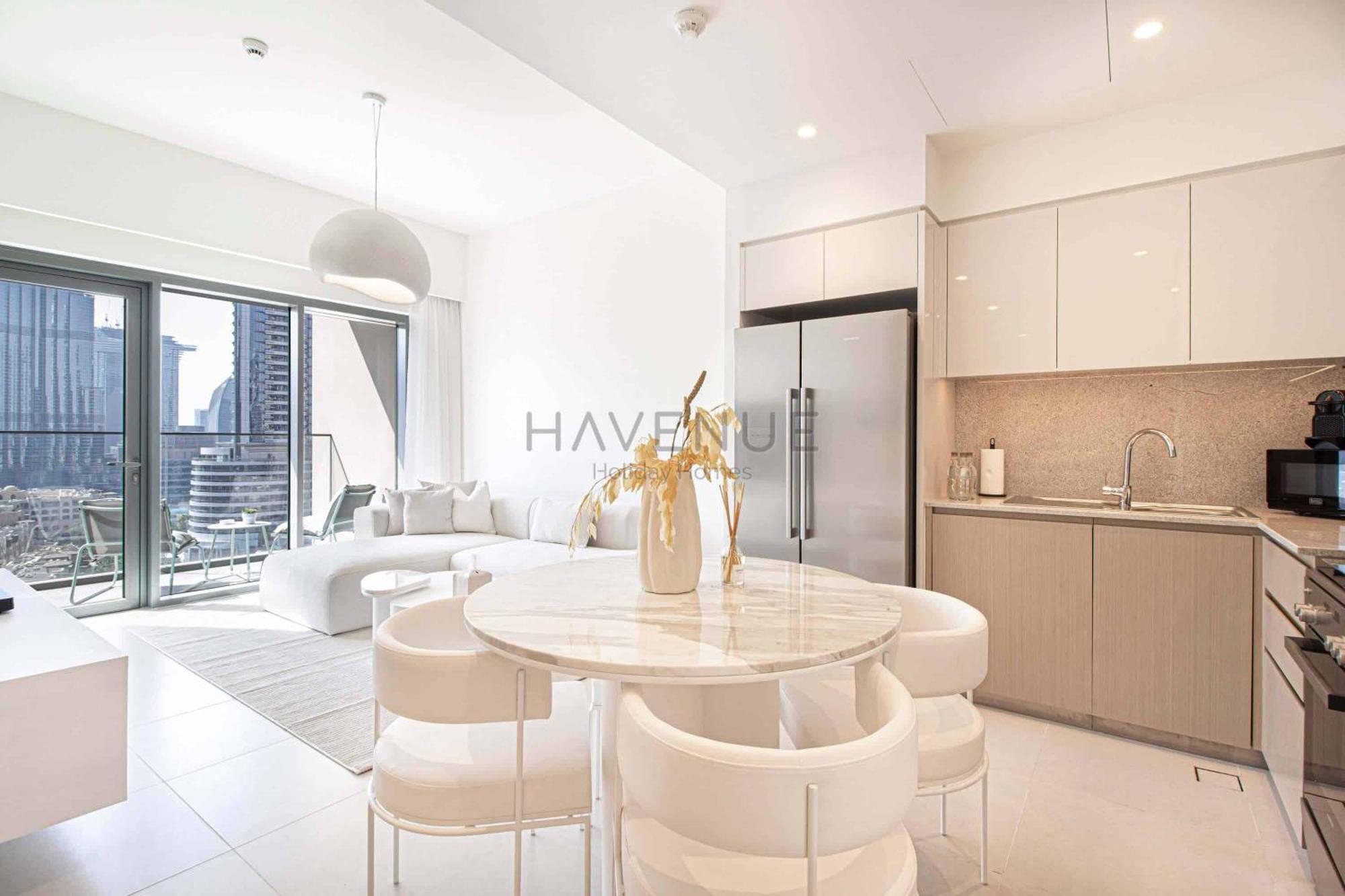Havenue At Burj Royale - Full Burj Khalifa View - 2 Bed - Pool - Gym Apartment