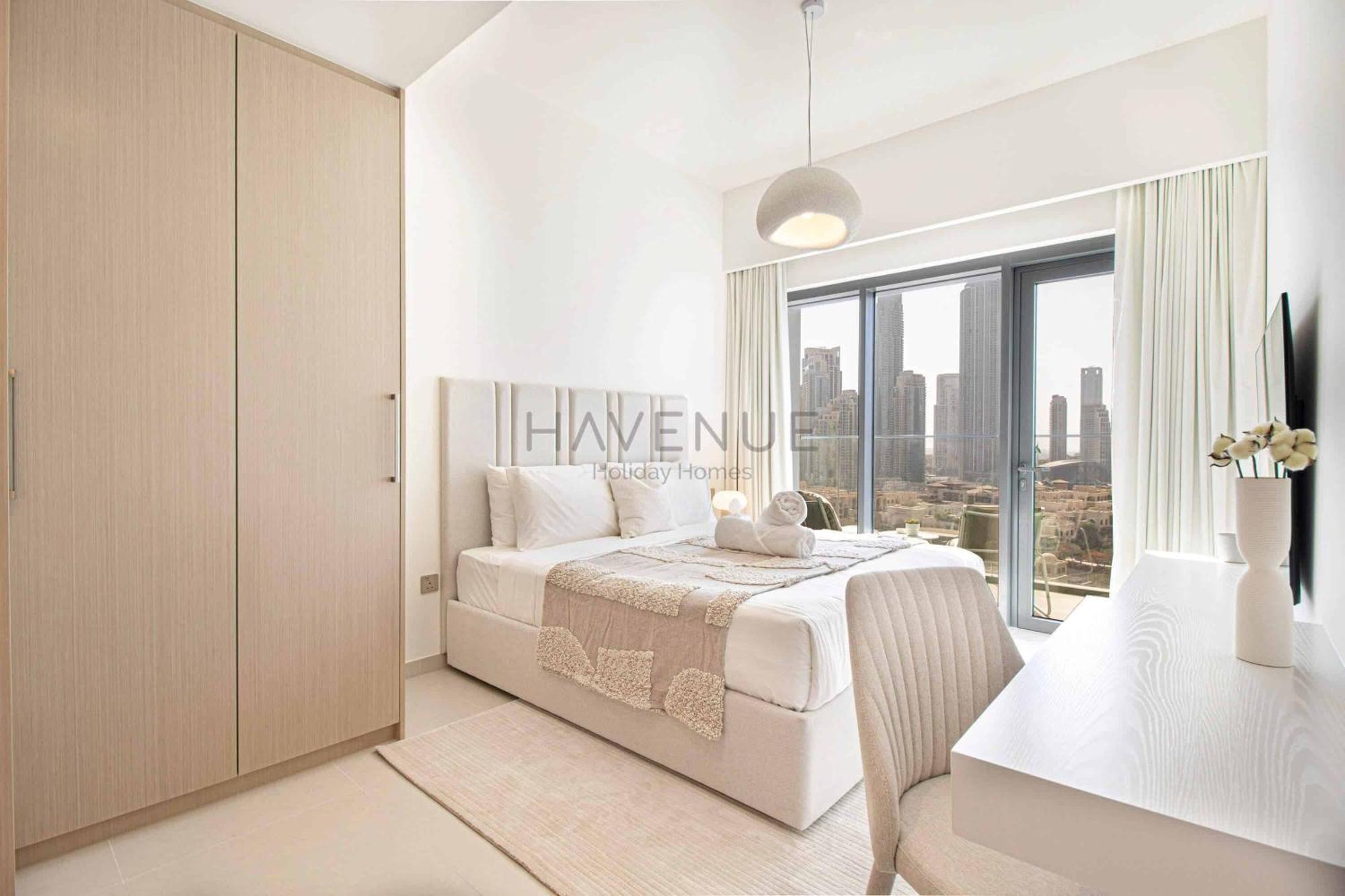Apartment Havenue At Burj Royale - Full Burj Khalifa View - 2 Bed - Pool - Gym