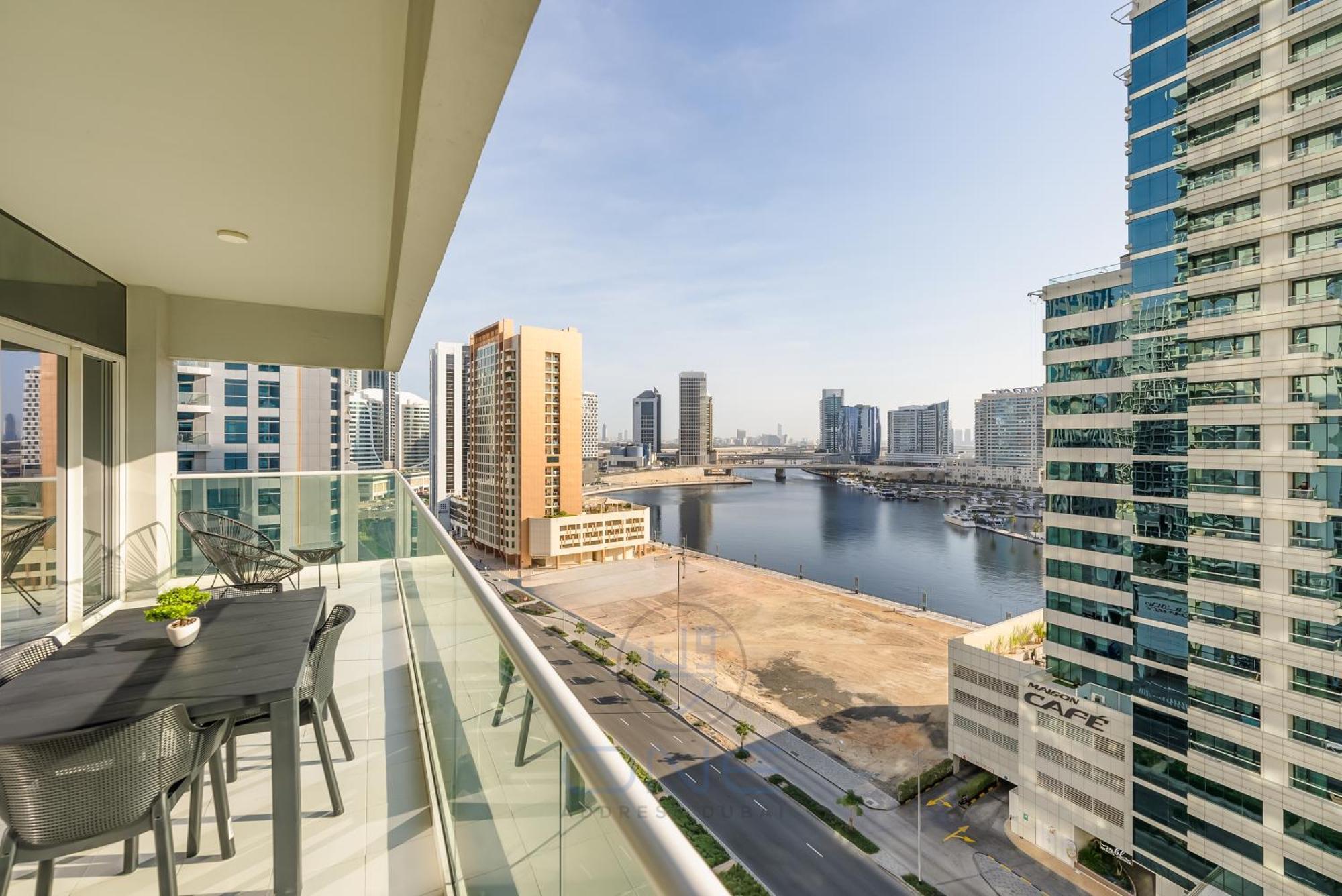 Elegant 2 Bedroom @ Near Downtown W/ Large Terrace & canal view * Dubai