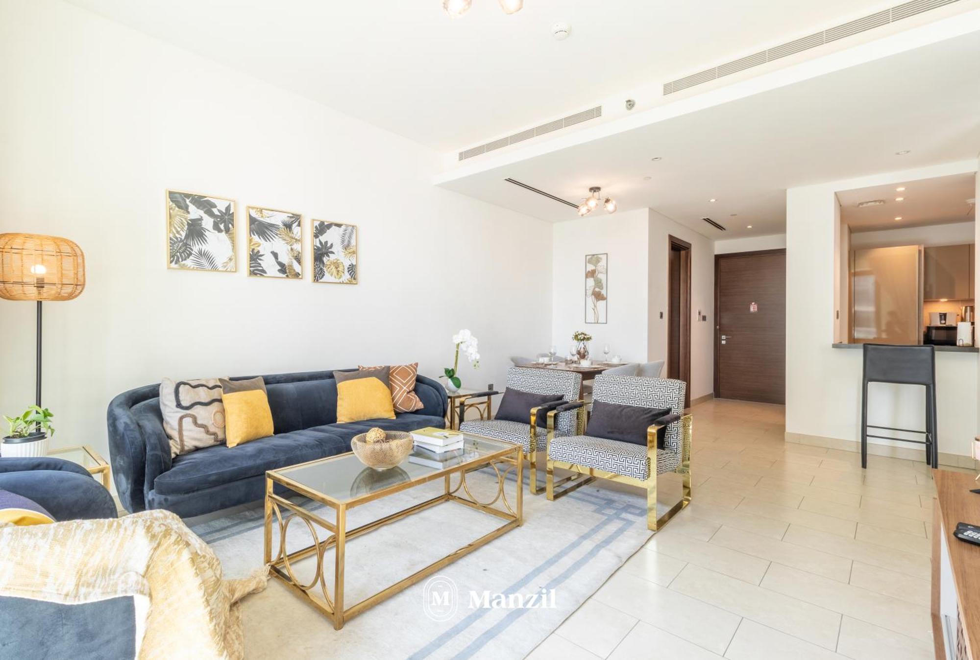 Manzil - 1br In Sobha Hartland With Pool View, Near Burj Khalifa And Mall Dubai