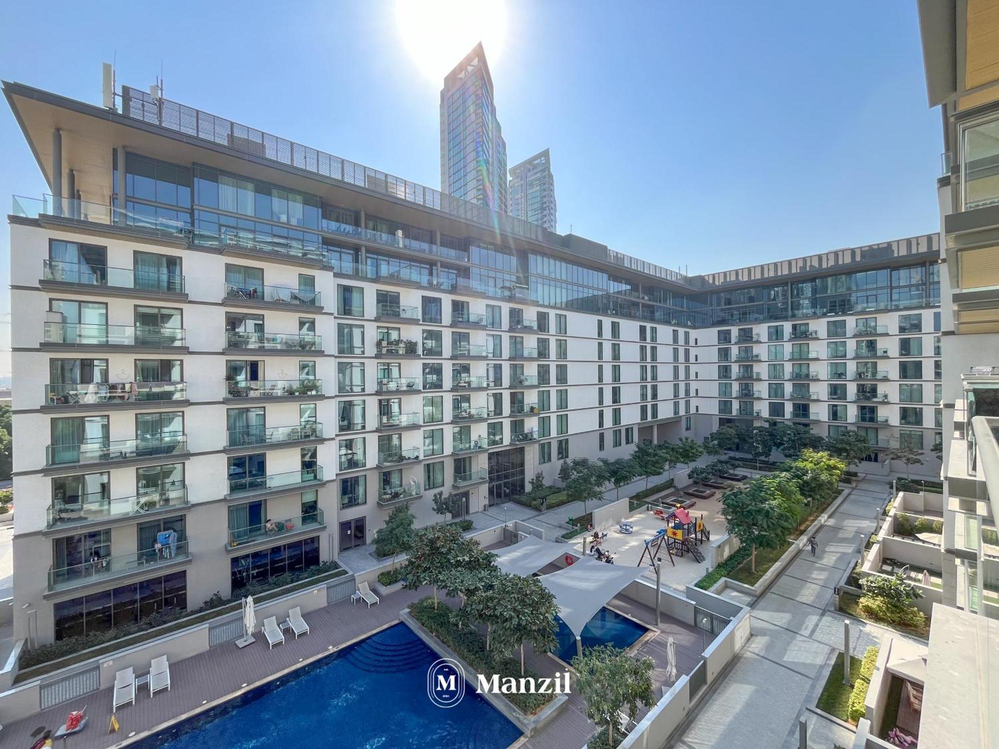 Manzil - 1br In Sobha Hartland With Pool View, Near Burj Khalifa And Mall *