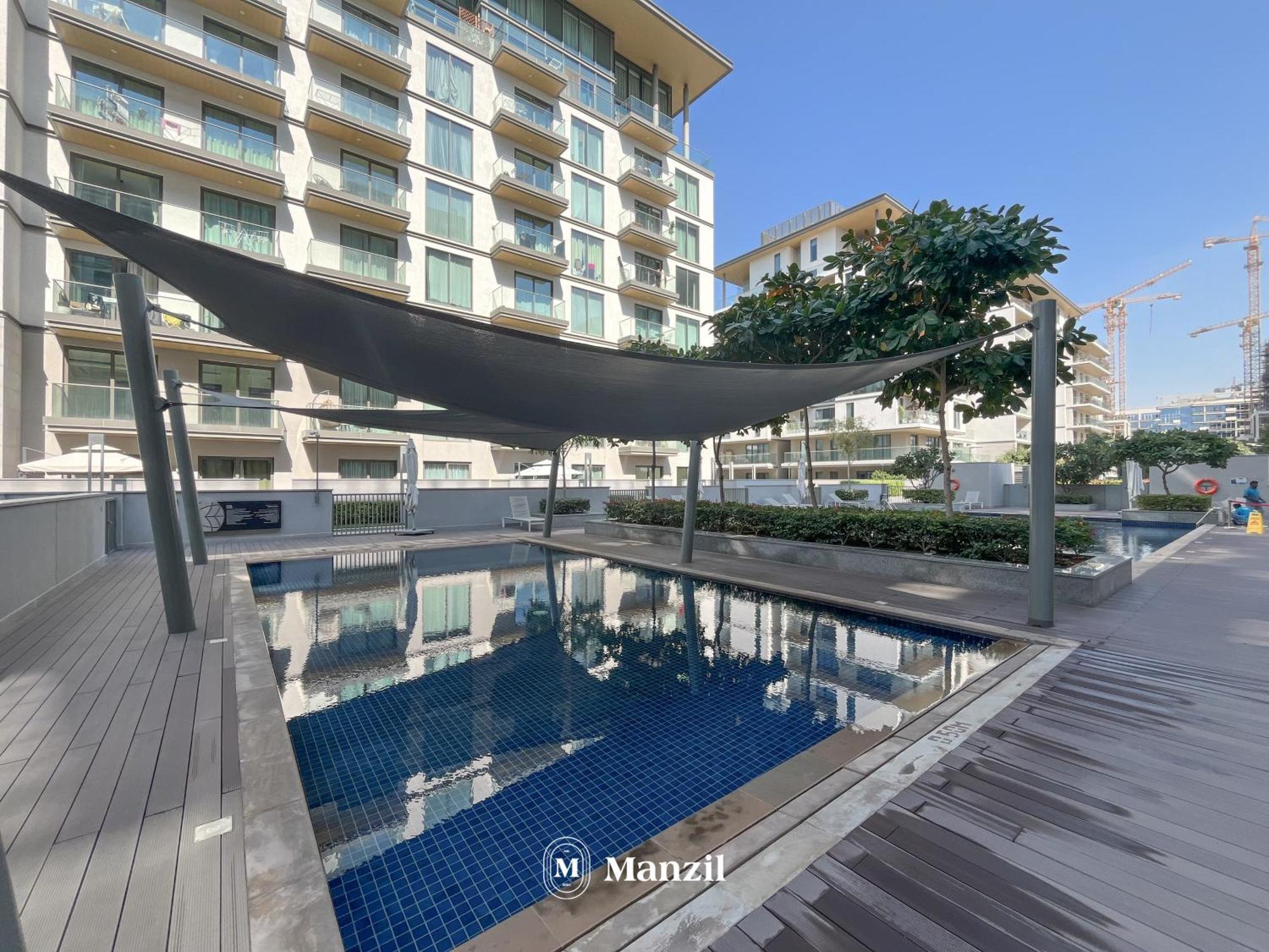 Apartment Manzil - 1br In Sobha Hartland With Pool View, Near Burj Khalifa And Mall Dubai