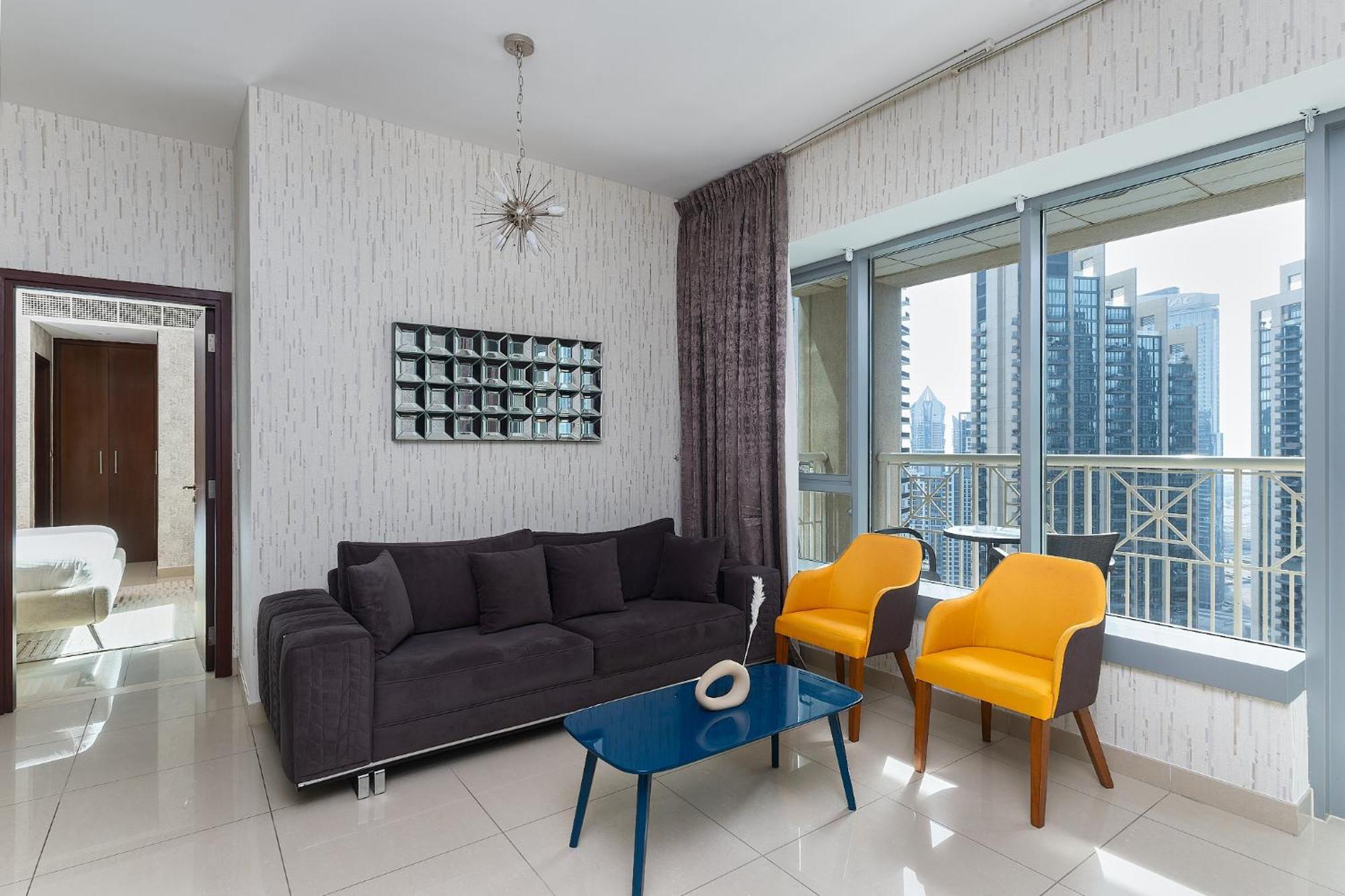 Apartment Bellavista - High Floor - 1br - 29 Boulevard - Burj Khalifa & Fountain View