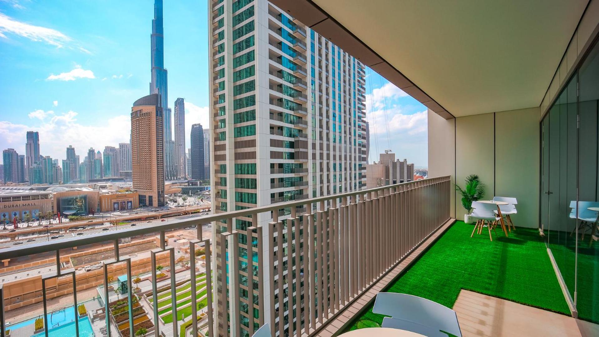 Burj Khalifa View With Grass Turf Balcony-downtown By Tanami Homes * Dubai