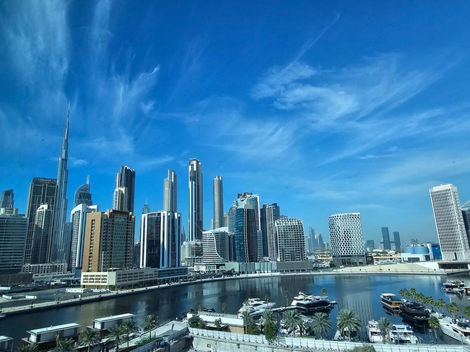 Amazing Burj View And Yachts View With Full Burj Khalifa View From Pool
