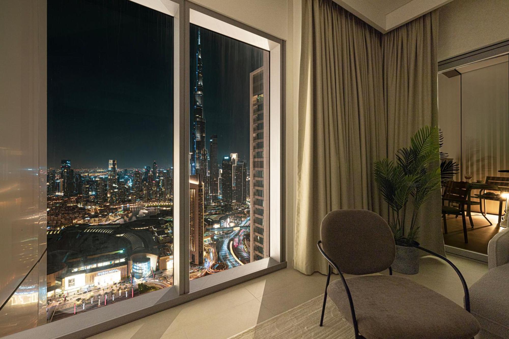Apartment 55th High Floor - 2 Bedroom With Full Burj Khalifa & Fountain View, Close To Dubail Mall - Downtown By Stayfinity Max 8 Guests *