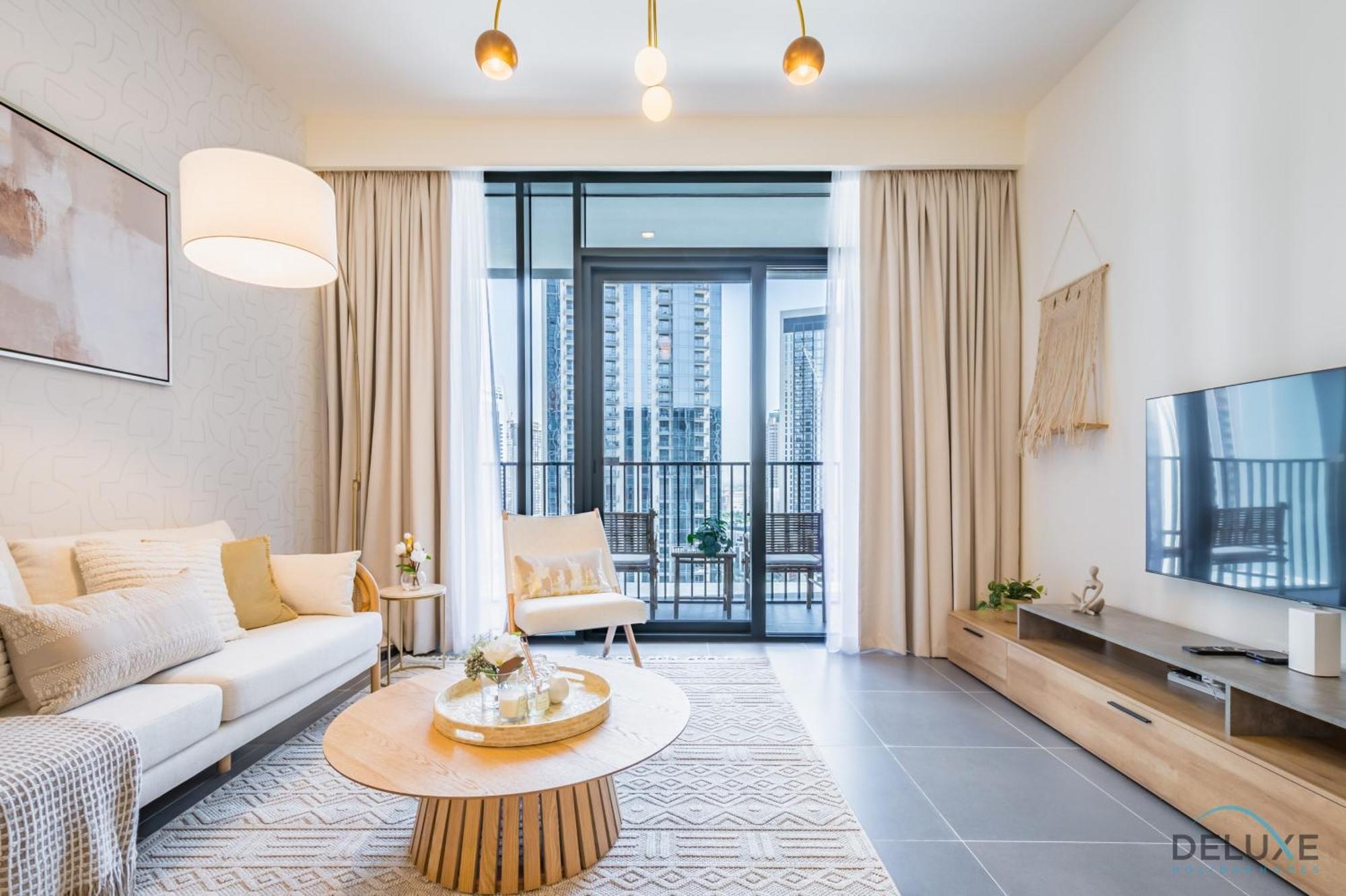 Charming 1br In Creek Edge Tower 1, Creek Harbor By Deluxe Homes Dubai