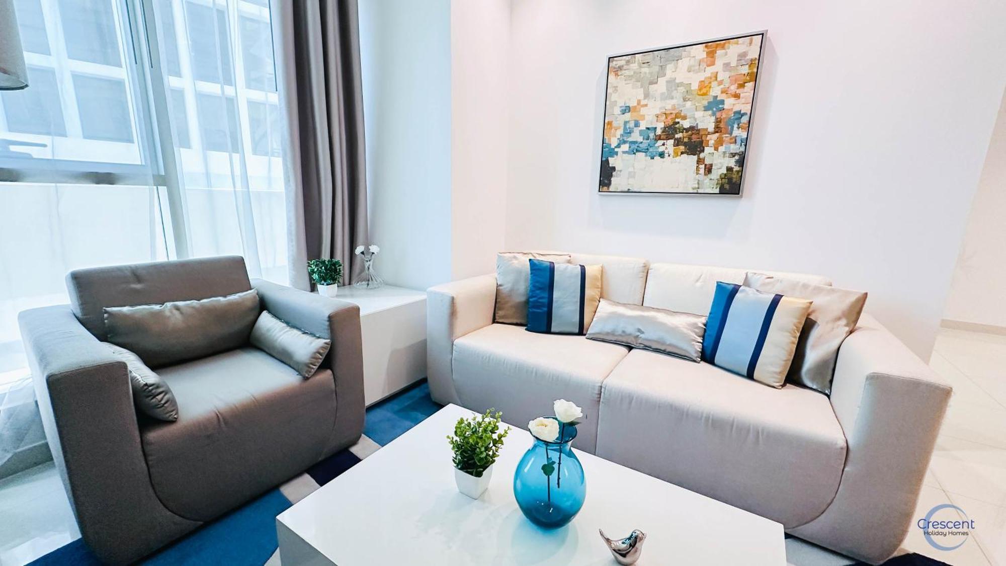 Chic One Bedroom Near Mall In Damac Voleo Apartment