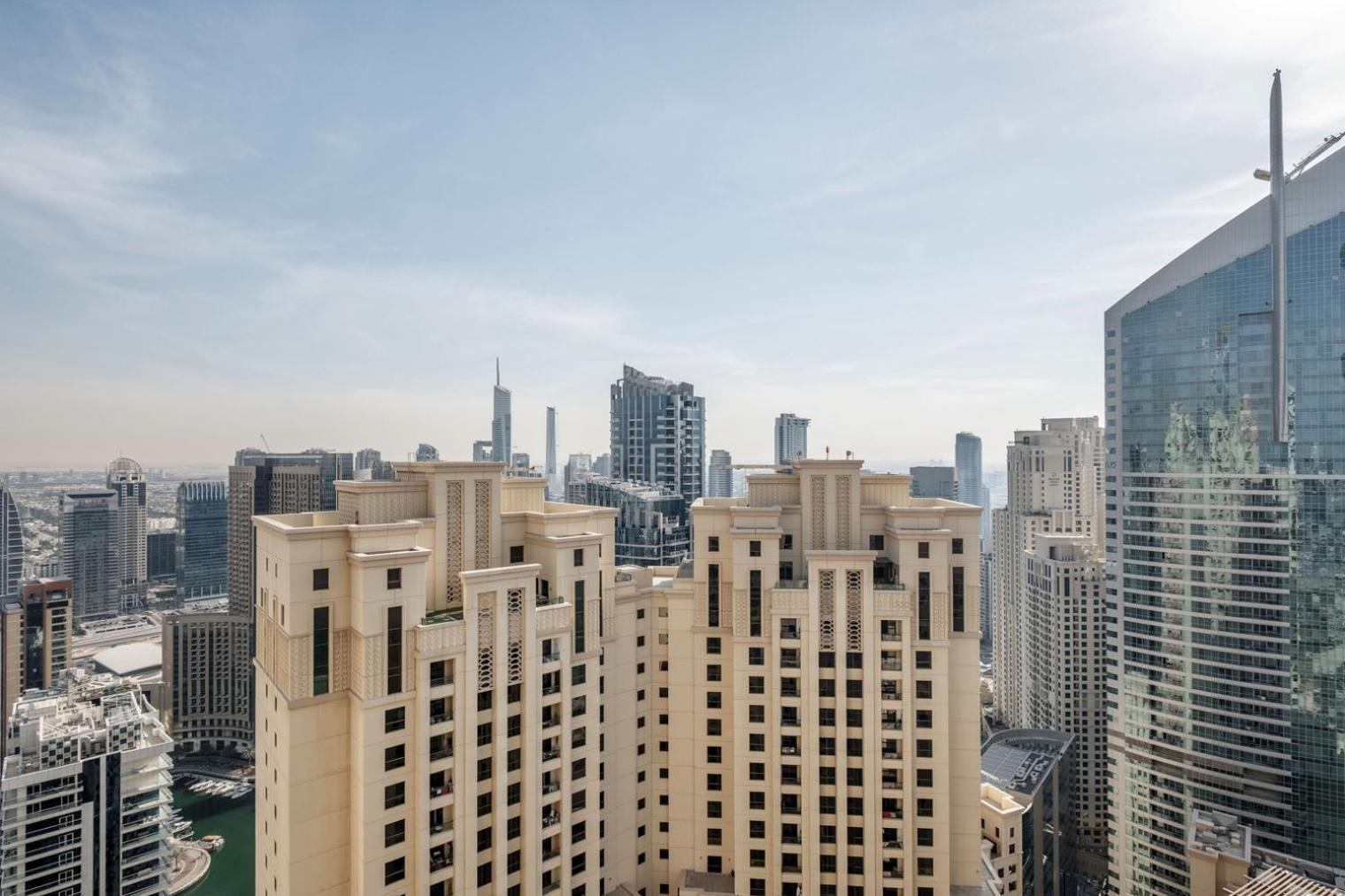 Blueground Sadaf 6 Marina View Pool Security Dxb-1428 *
