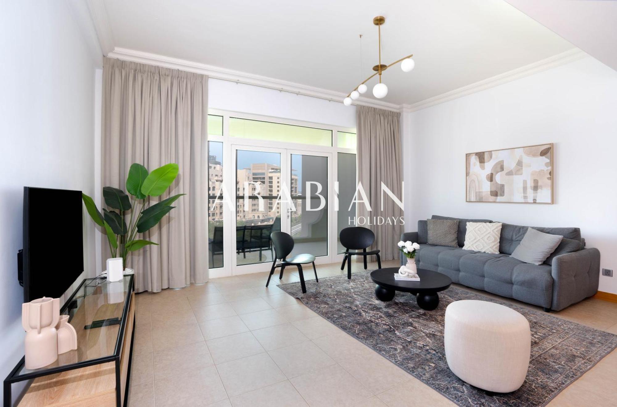 Beautiful 1br Palm Jumeirah With Park Views, Pool And Access Apartment Dubai