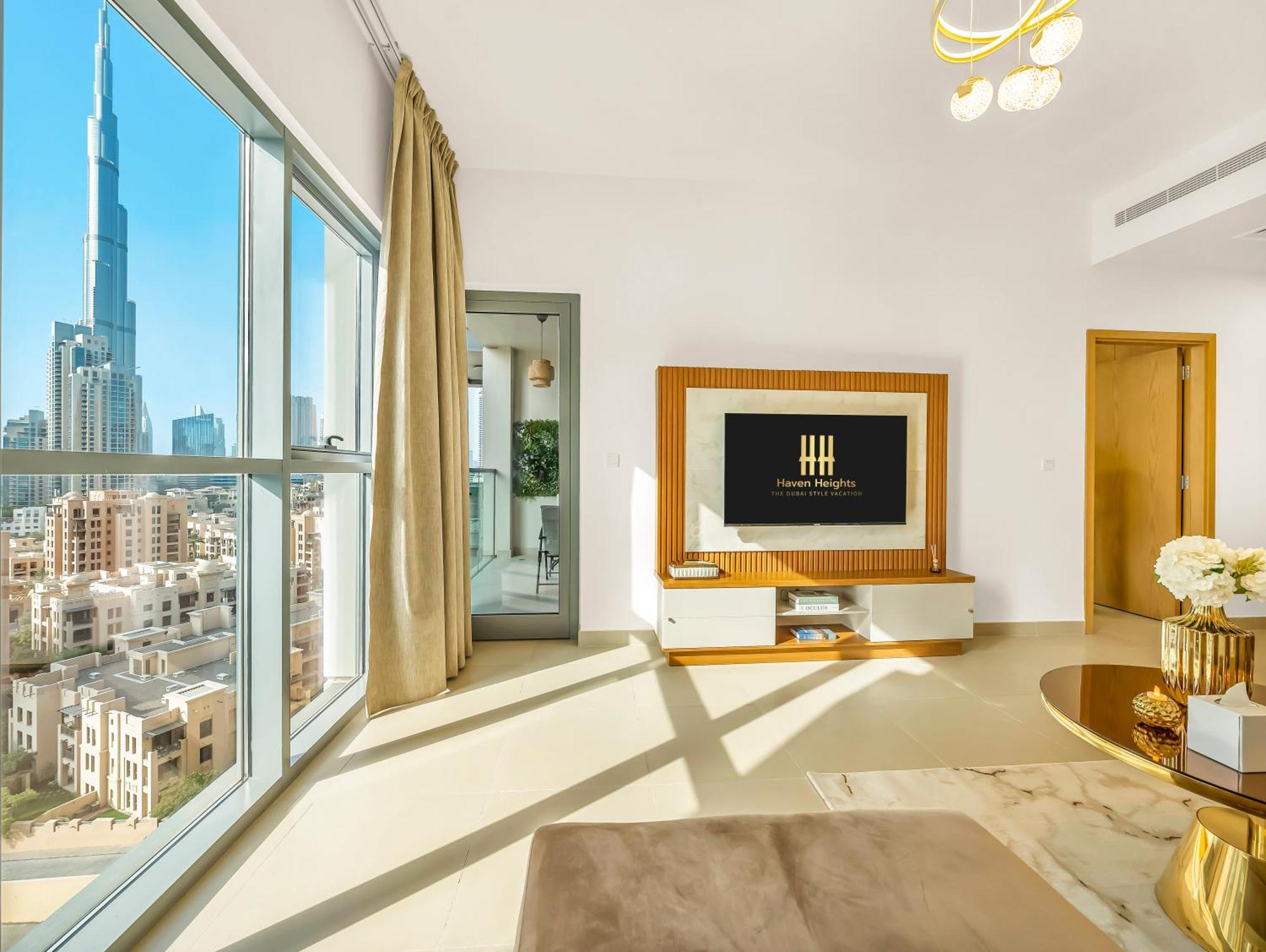 Apartment Downtown With Burj Khalifa View Haven Heights Homes *