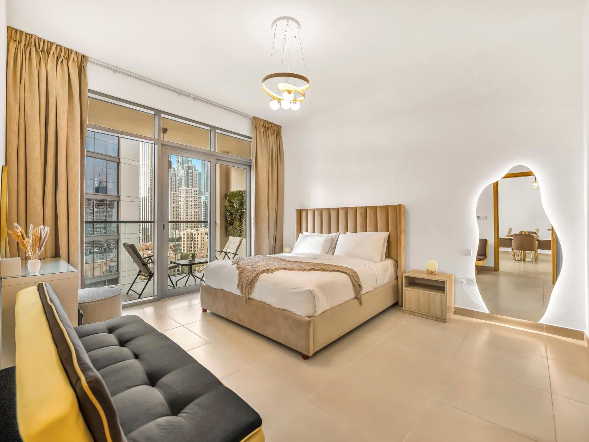 Downtown With Burj Khalifa View Haven Heights Homes Apartment